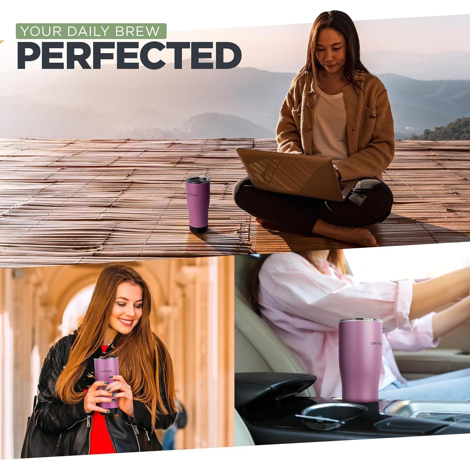 Taza Auto-Calentada SmrtMugg X 0.56 L Pantalla LCD Negra