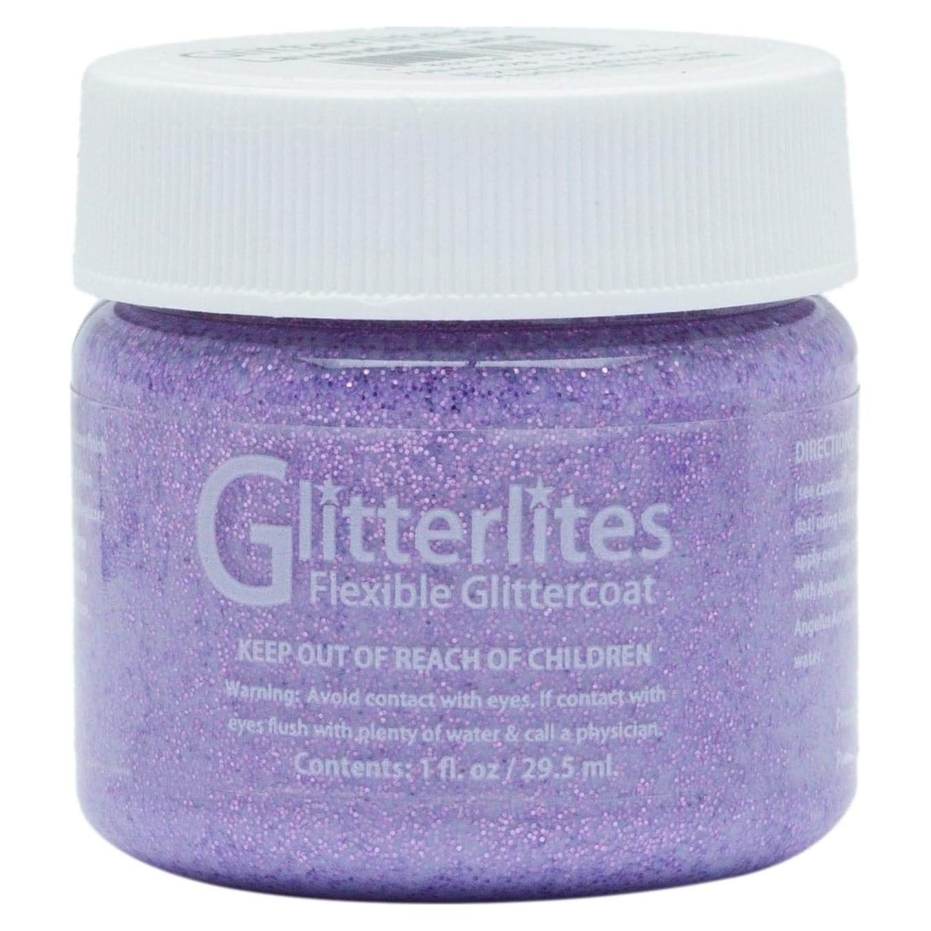 Pintura Brillante Angelus Flexible Glittercoat 29.57 ml Lavanda