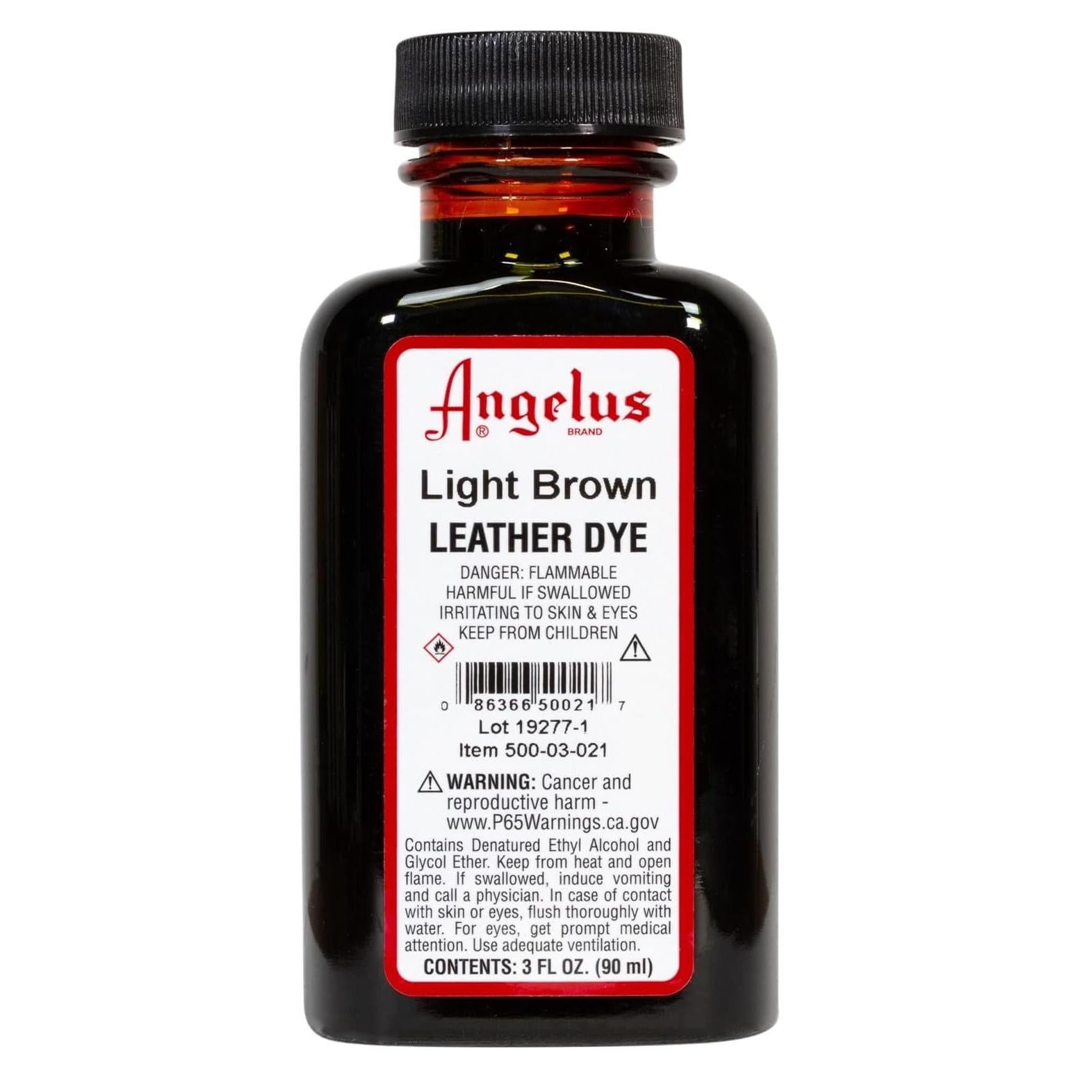 Tinte para Cuero Angelus Marrón Claro 86g Líquido