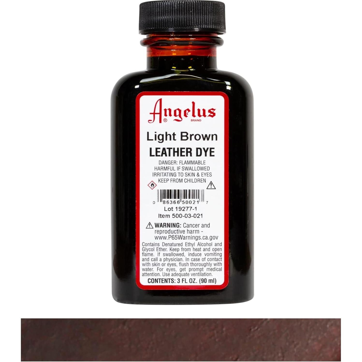 Tinte para Cuero Angelus Marrón Claro 86g Líquido