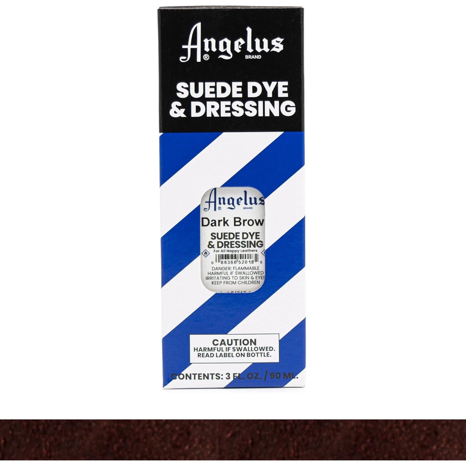 Tinte de Suede Angelus 3 Oz. Marrón Oscuro - Restaurador
