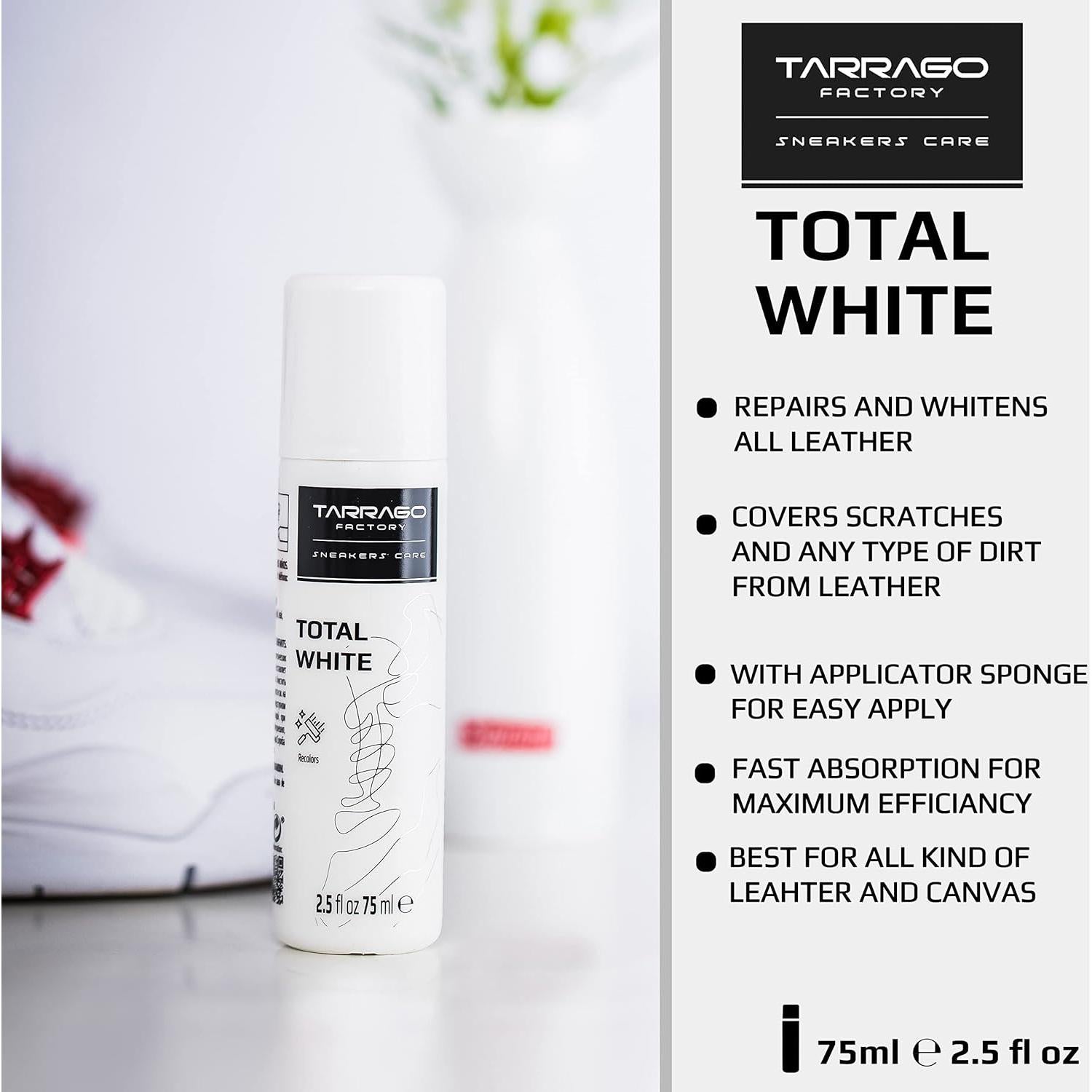 Limpiador de Zapatillas Tarrago Total Blanco 75 ml para Cuero y Lona