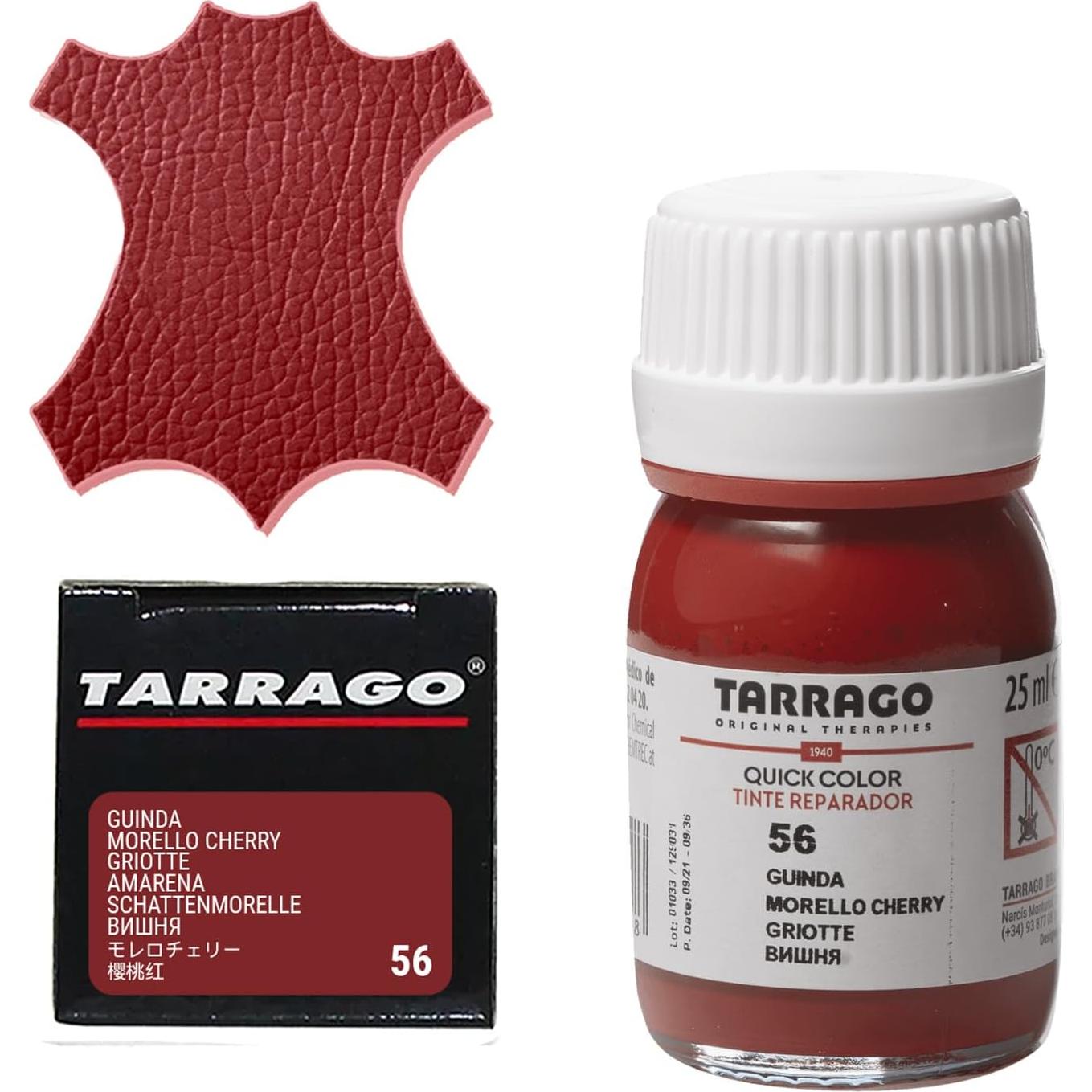 Tinte Rápido Tarrago para Cuero 25 ml - Rojo Cereza #56