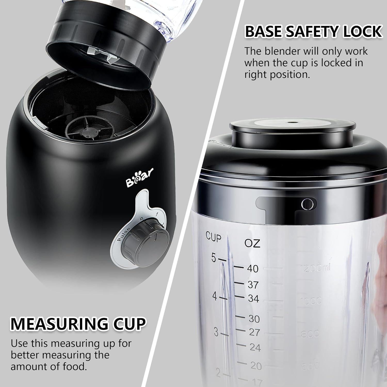 Batidora de Mostrador Bear LLJ-B12K1 700W 40oz 3 Velocidades