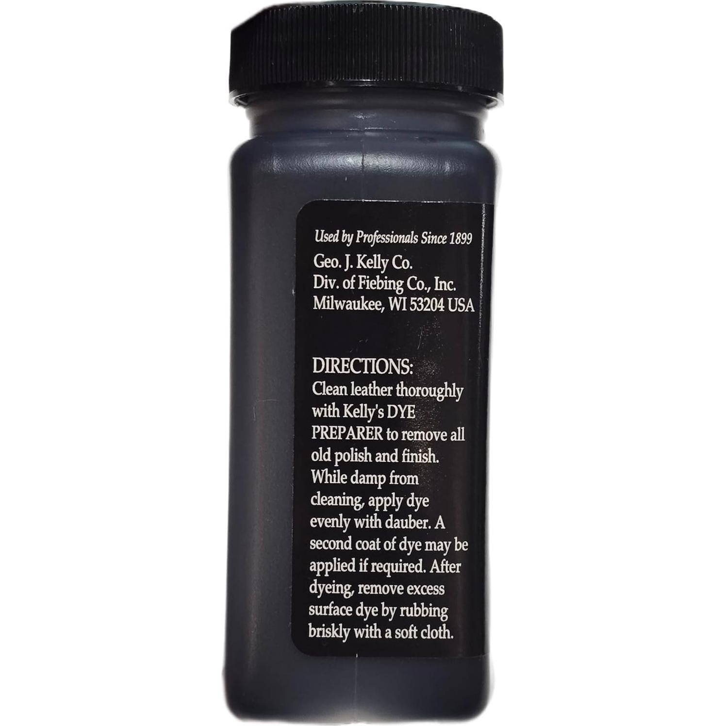 Tinte de Cuero Negro Fiebing Kelly Cobbler 118 ml