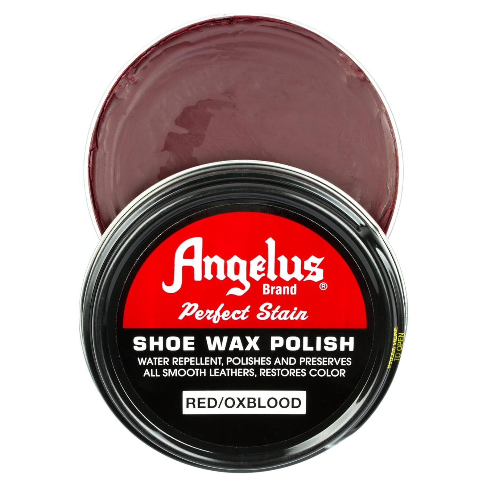 Cera para zapatos Angelus Perfect Stain 85g color burdeos