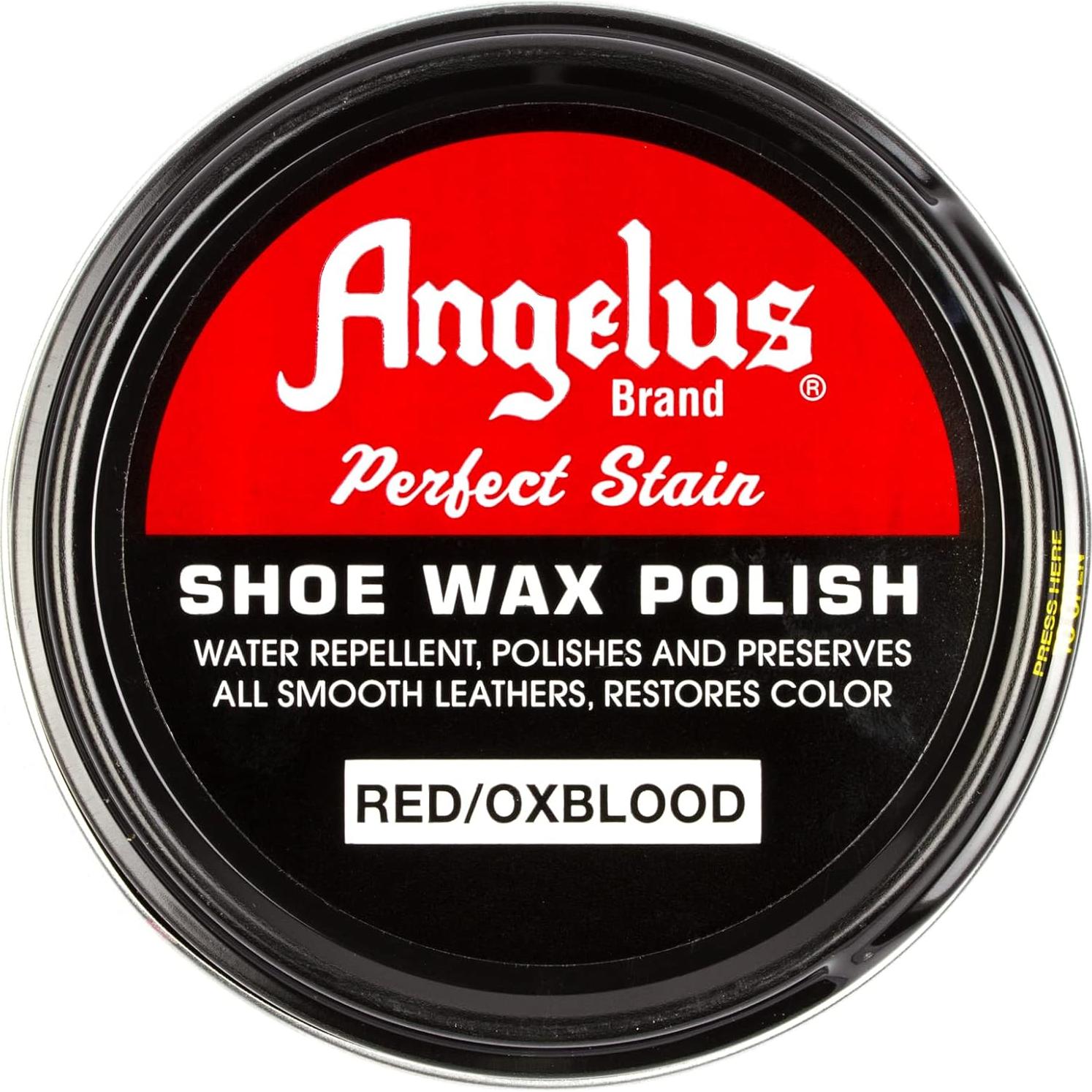 Cera para zapatos Angelus Perfect Stain 85g color burdeos