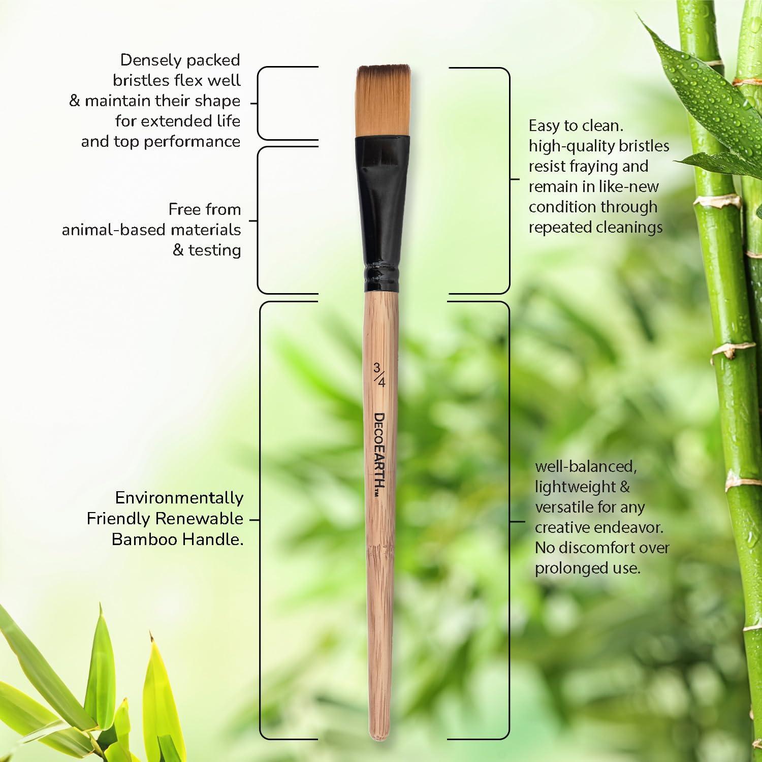 Juego de Pintura Acrílica Sostenible DecoArt DecoEARTH - 18 Colores + Pinceles Ecológicos