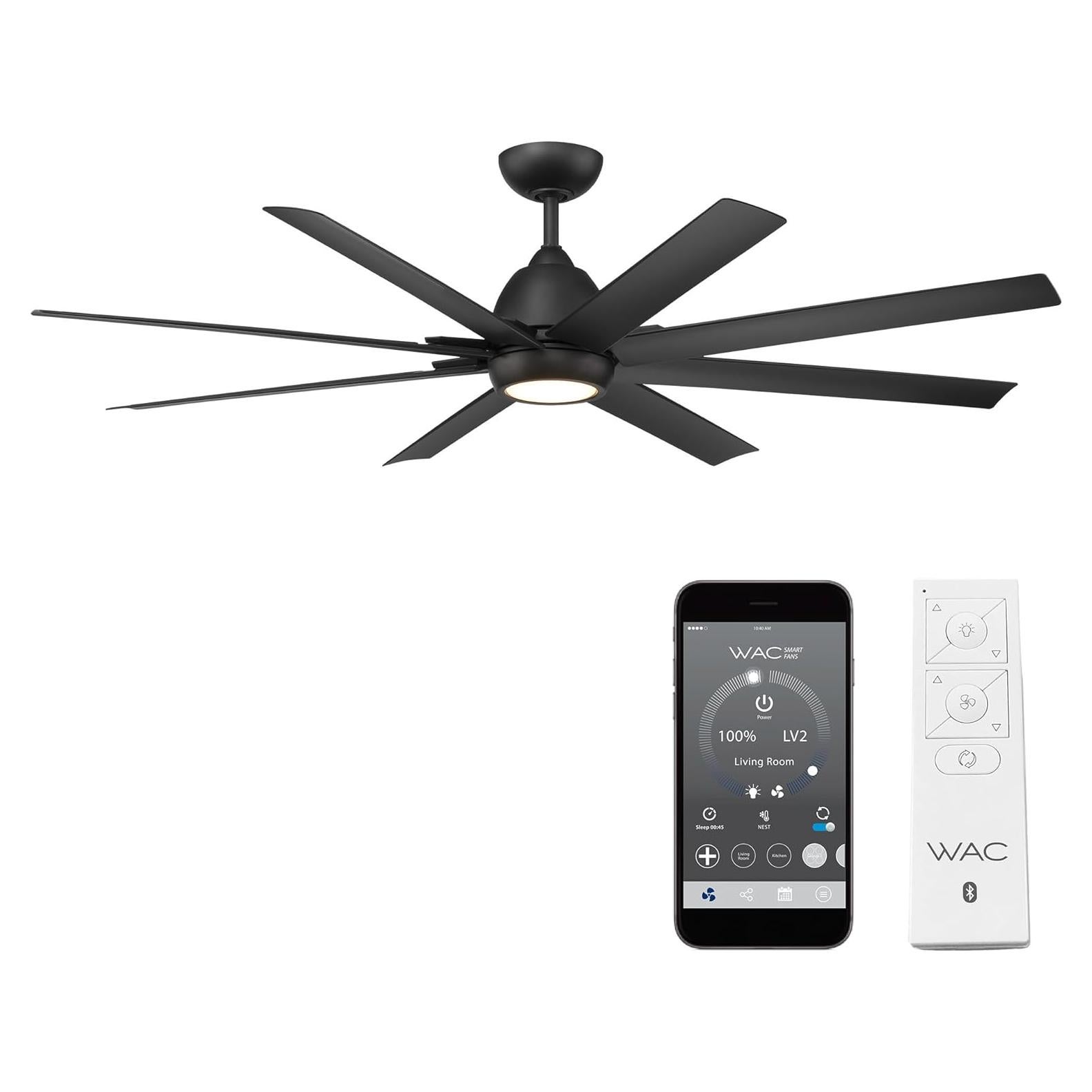 Ventilador de Techo WAC Mocha XL 66cm Inteligente LED 3000K