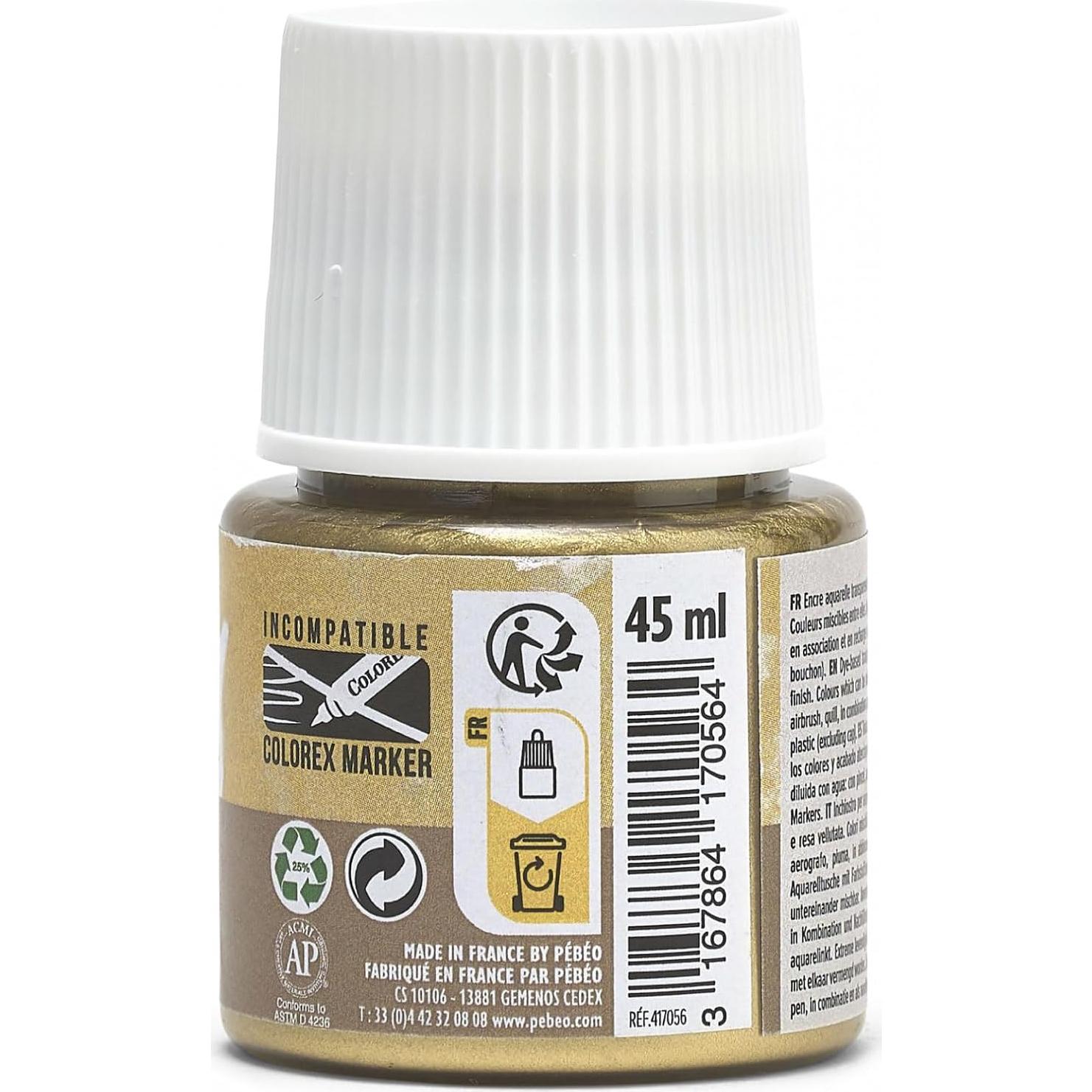 Tinta Acuarela Pebeo Colorex 45 ML Oro Rico - Multi-Herramienta
