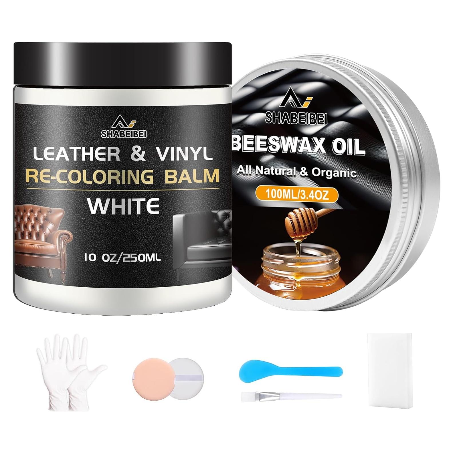 Kit de Reparación de Cuero SHABEIBEI Balsamo Recoloración Blanco