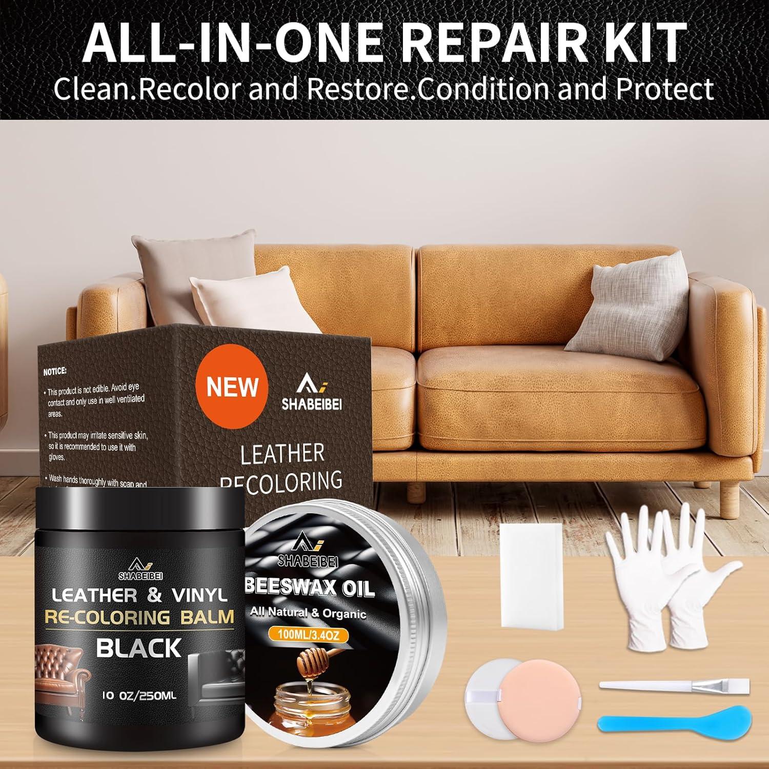 Kit de Reparación de Cuero SHABEIBEI Balsamo Recoloración Blanco