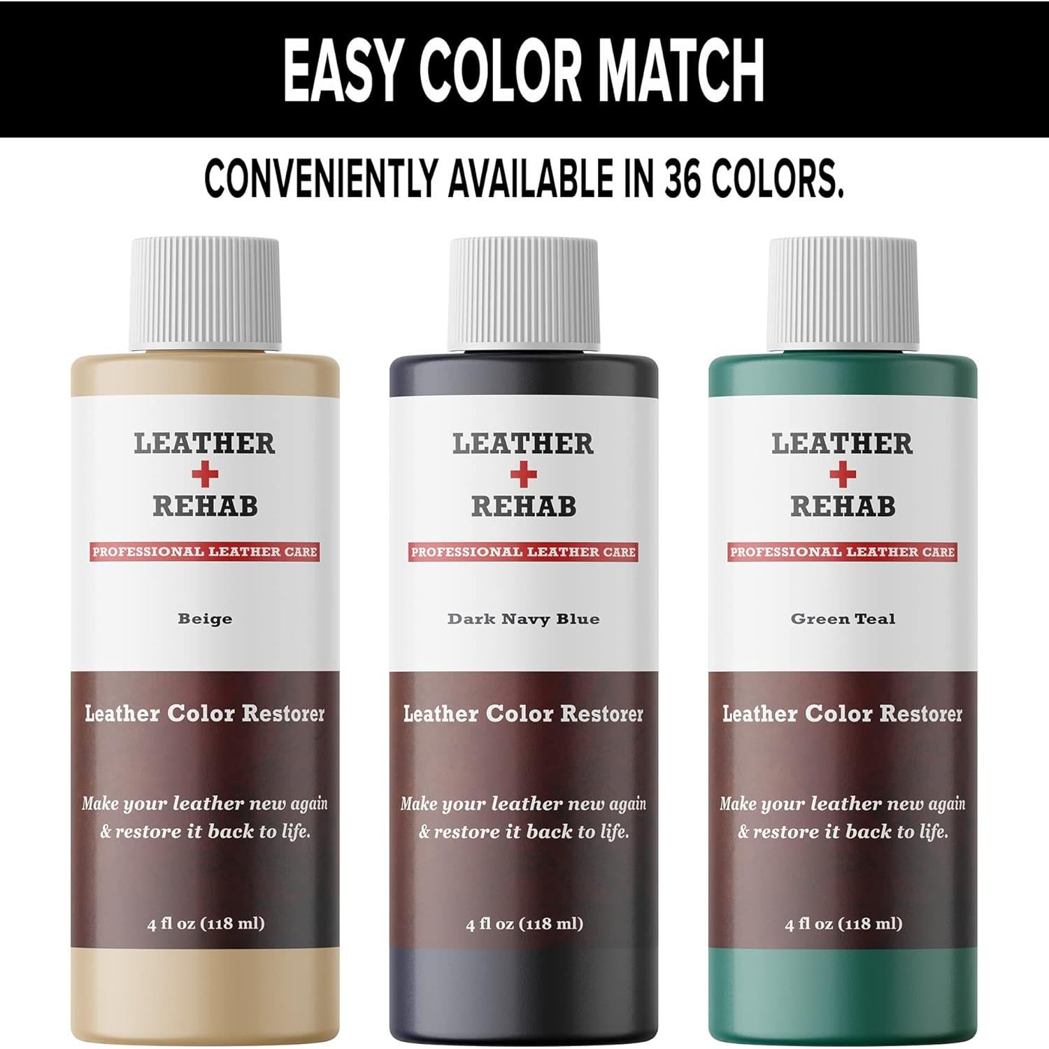 Restaurador de Color de Cuero Leather Rehab Marfil Blanco 113 g