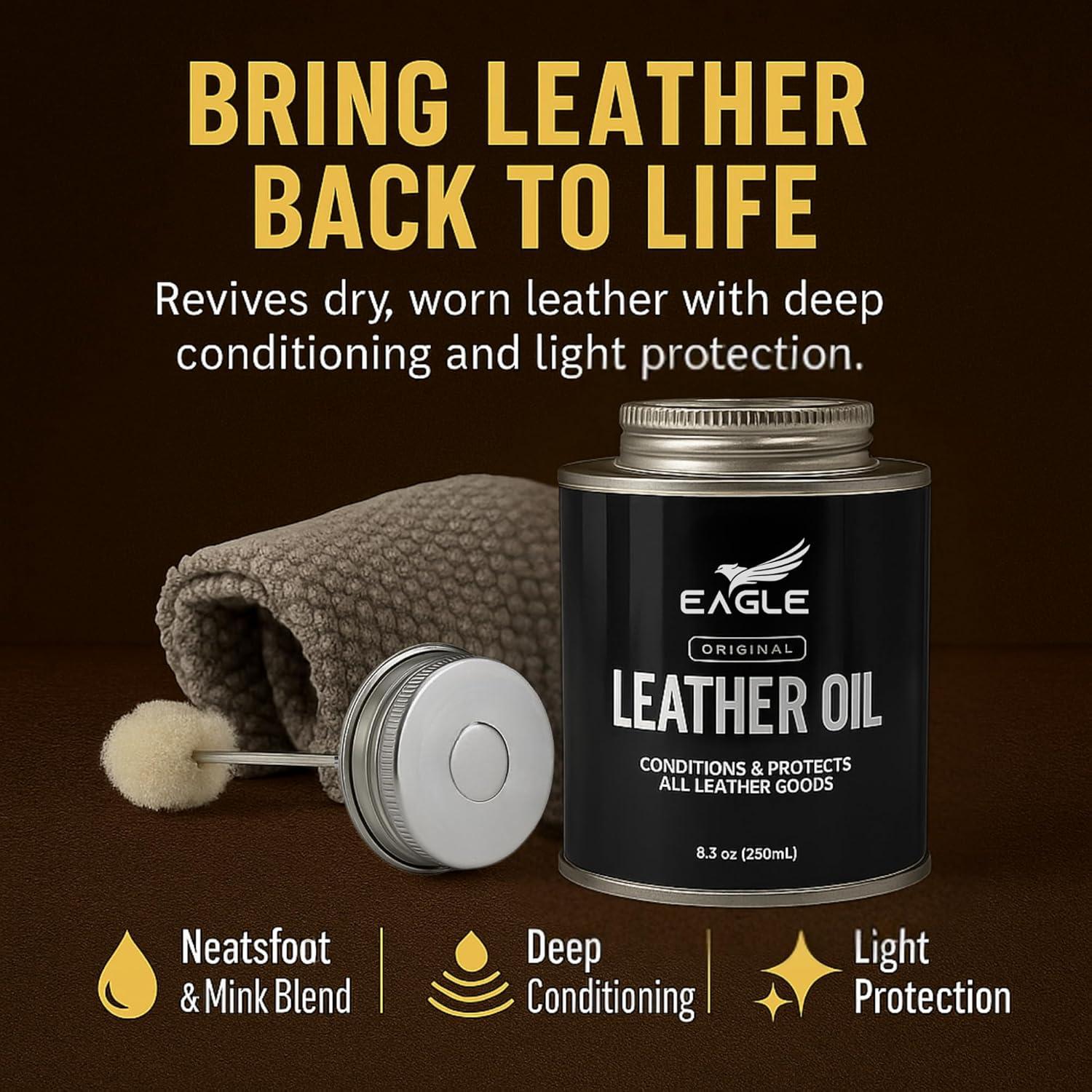 Acondicionador de Cuero Eagle 240 ml - Aceite Natural Restaurador