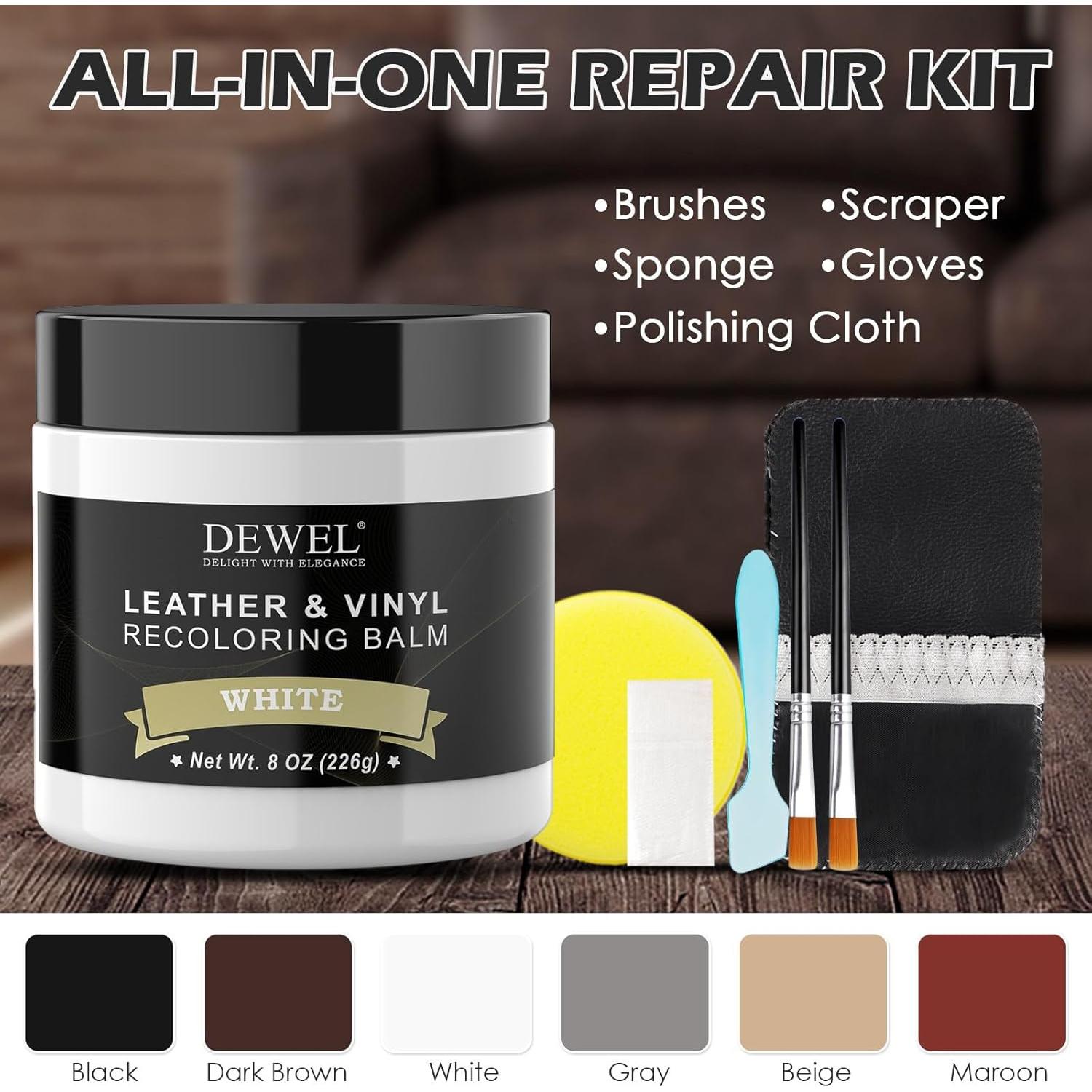 Bálsamo de Recoloración DEWEL para Cuero Blanco 226g