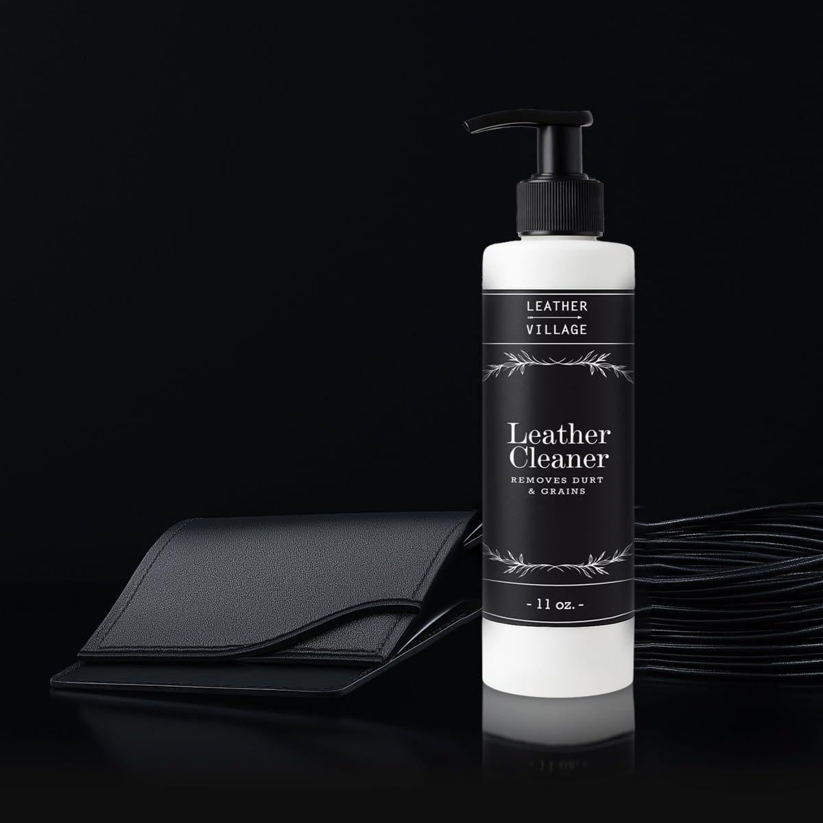 Limpiador y Acondicionador de Cuero Leather Village 348 g - Quitamanchas para Muebles, Chaquetas y Zapatos