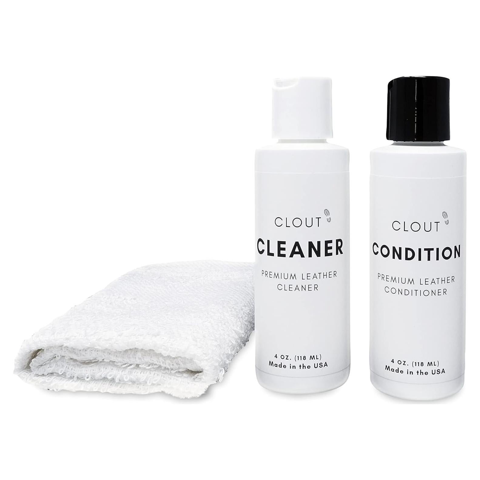 Kit de Cuidado de Cuero Premium CLOUT - Limpiador y Acondicionador