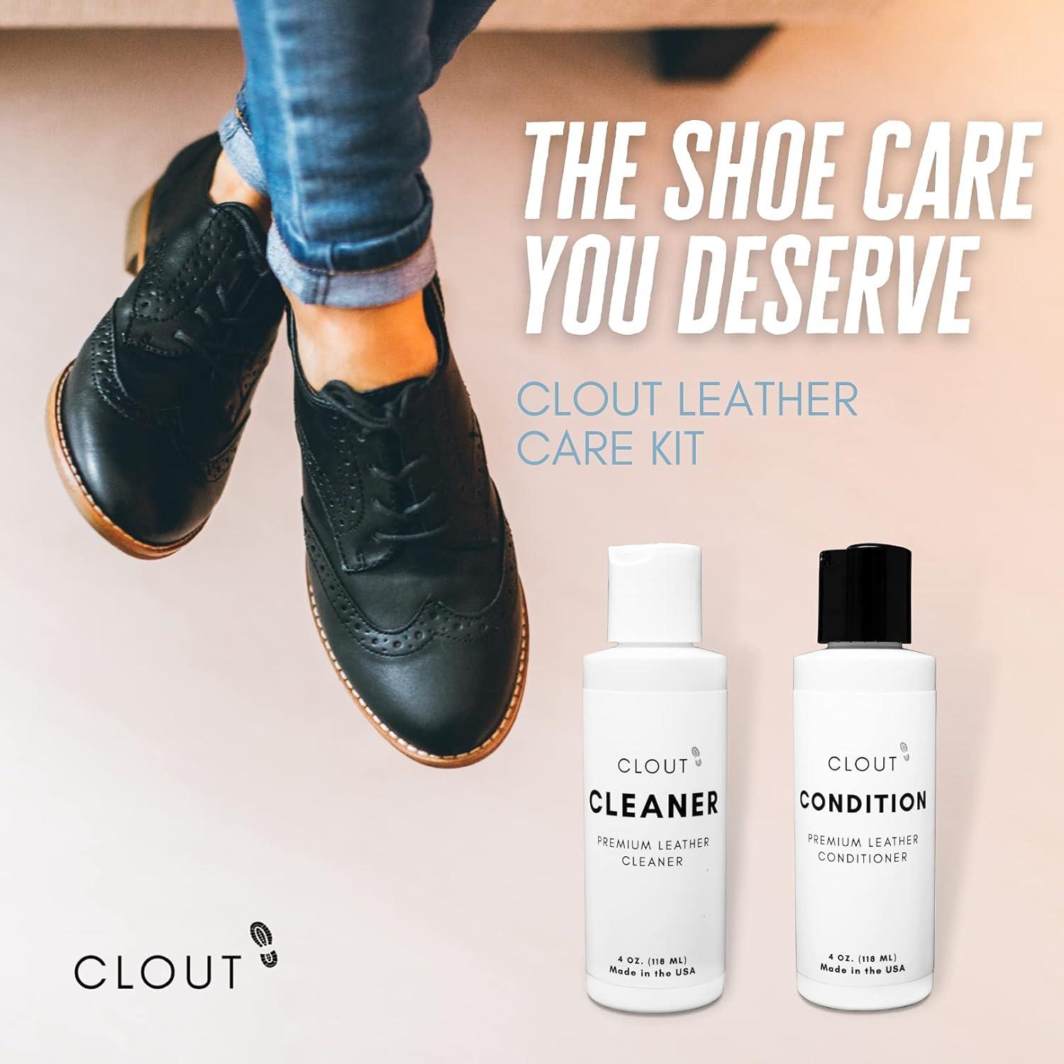 Kit de Cuidado de Cuero Premium CLOUT - Limpiador y Acondicionador