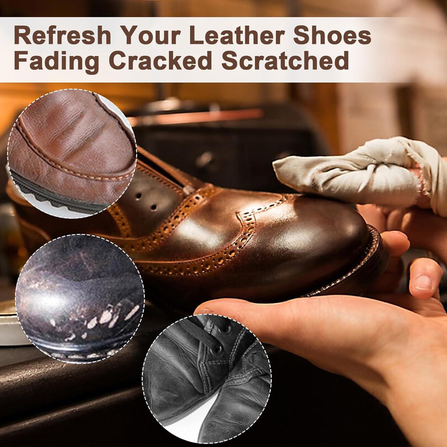 Kit de Pulido de Zapatos de 15 Piezas drtulz - Cuidado Cuero Liso