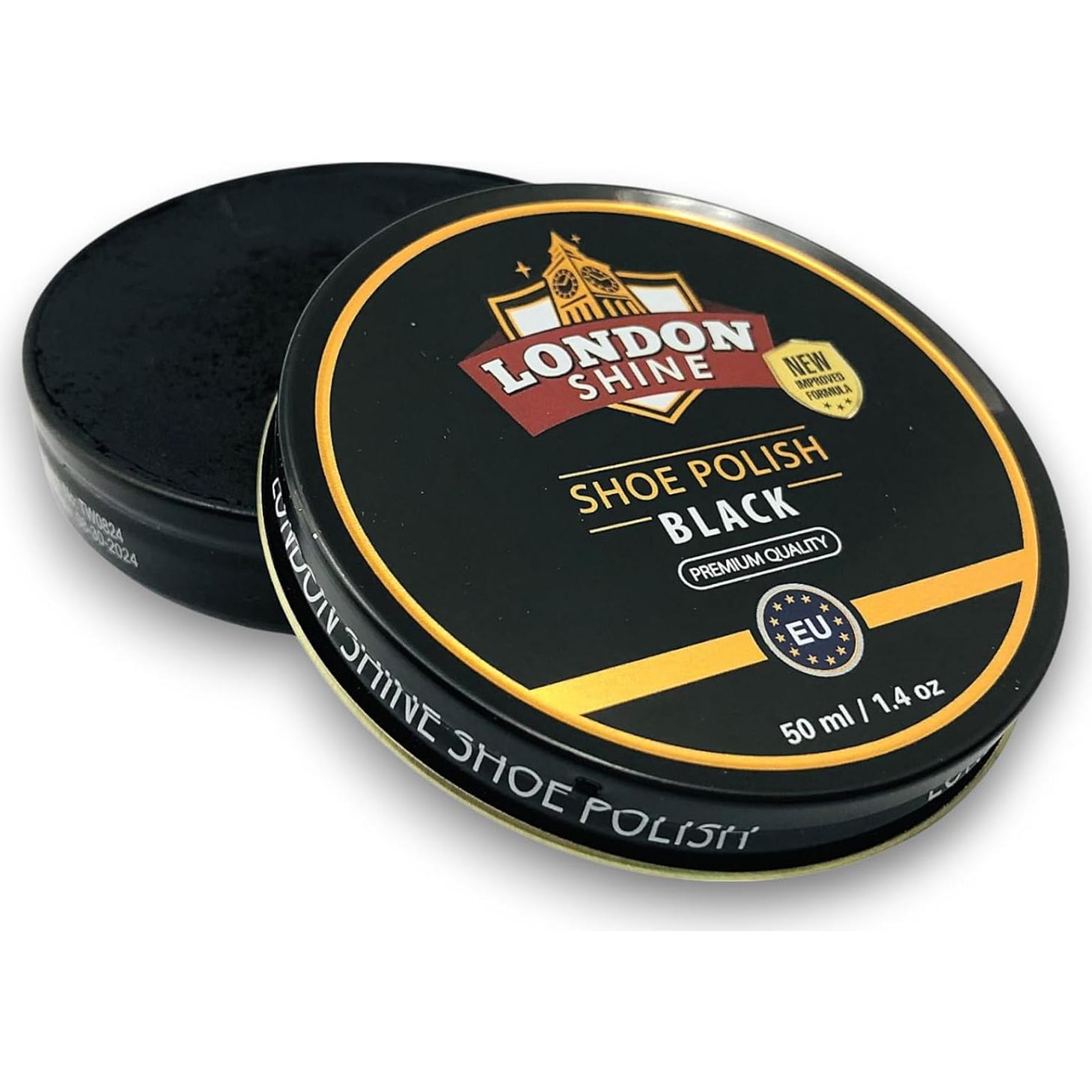 Cera para zapatos London Shine 50 ml - Negro Brillo Alto