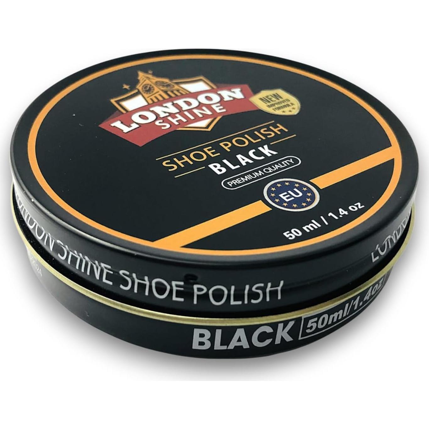 Cera para zapatos London Shine 50 ml - Negro Brillo Alto