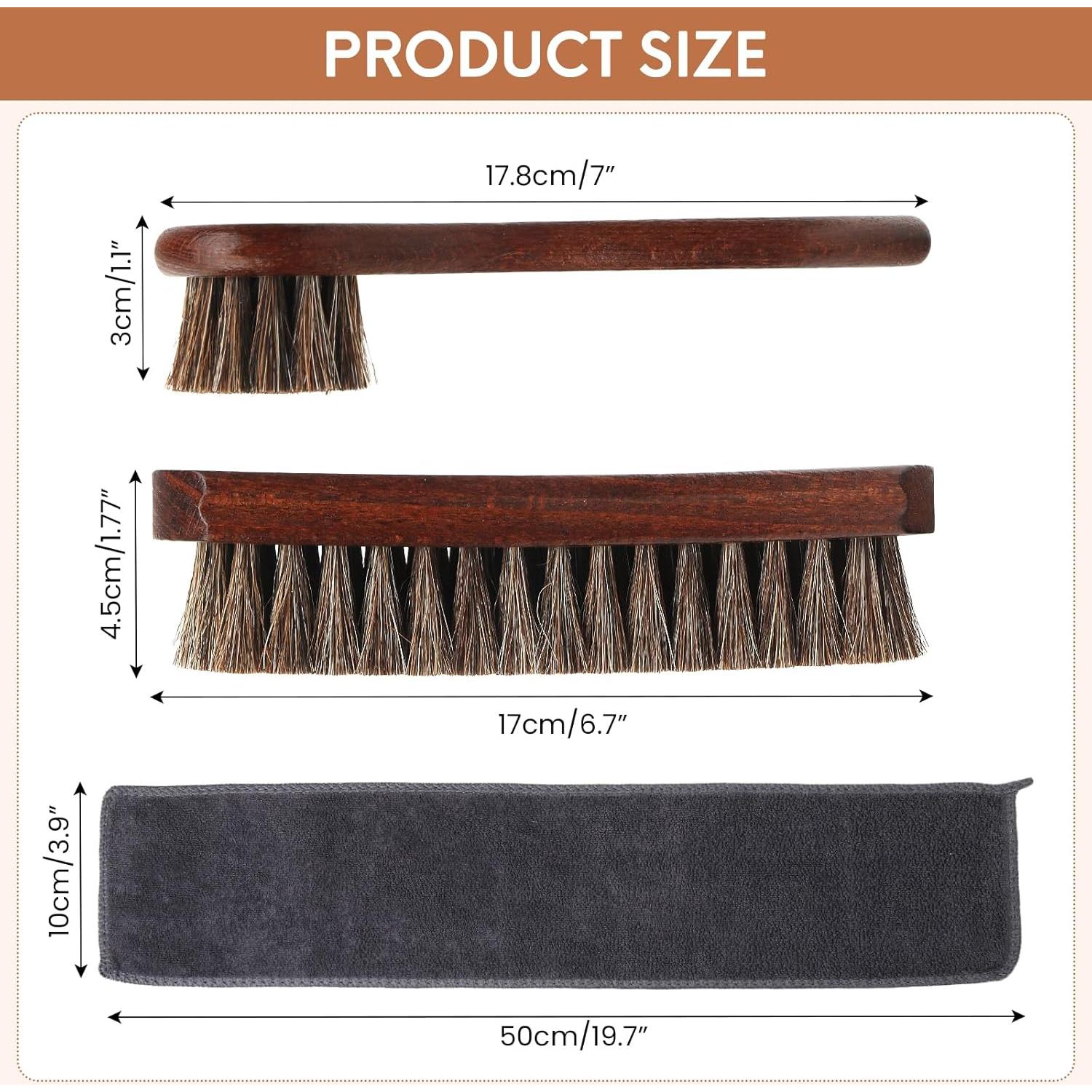 Kit de Cepillos para Zapatos Loreviessa 3 Piezas 100% Caballo