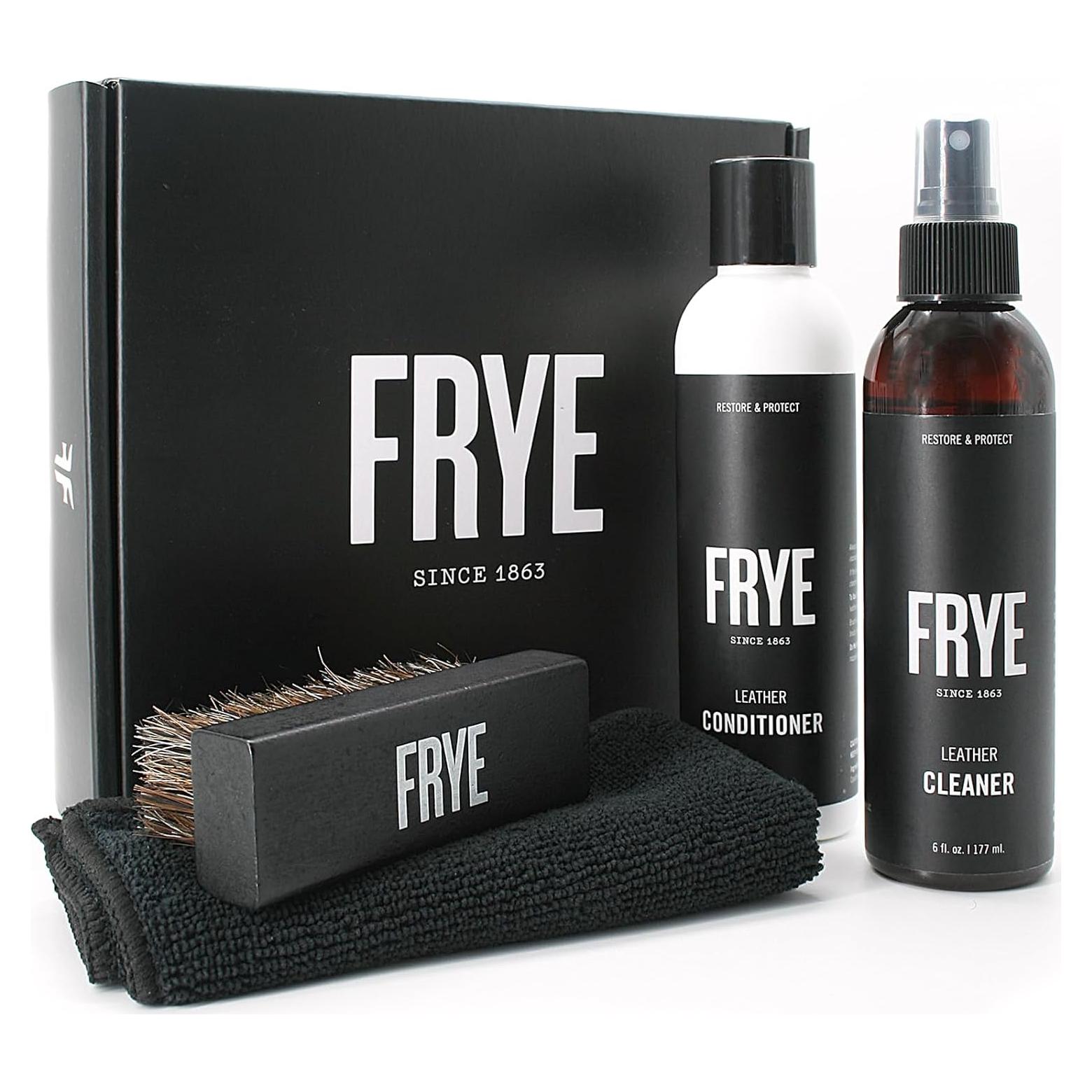 Kit de Cuidado de Cuero Frye - 4 Piezas con Limpiador y Acondicionador