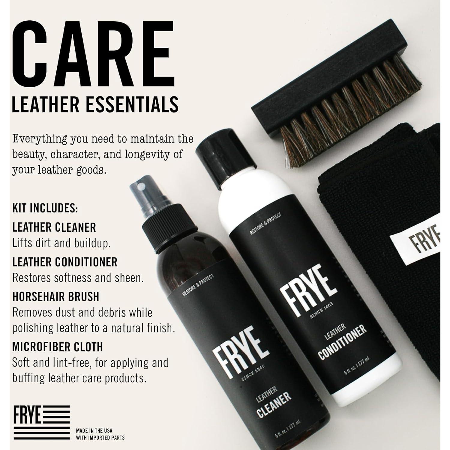 Kit de Cuidado de Cuero Frye - 4 Piezas con Limpiador y Acondicionador