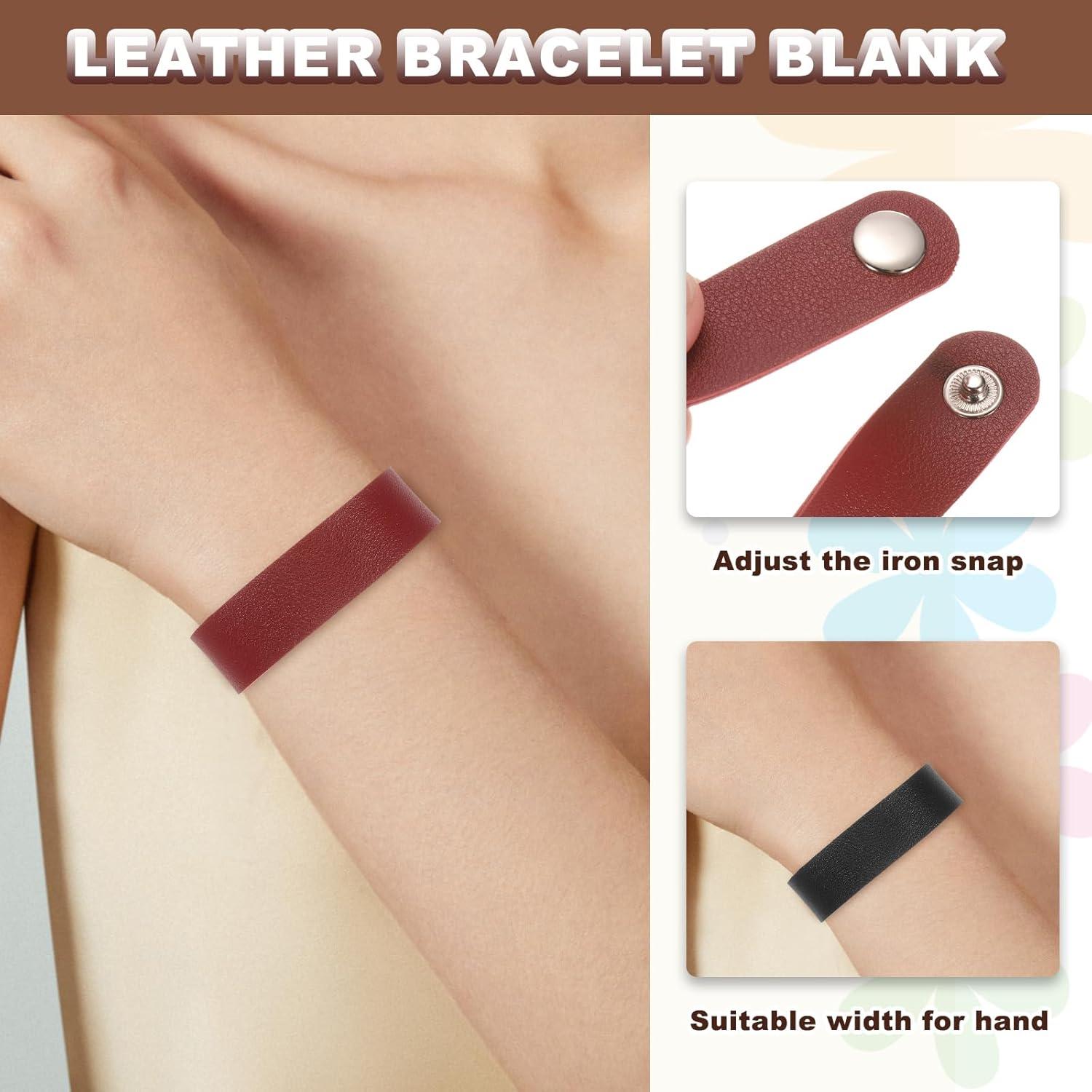 Pulseras de Cuero Ajustables MECCANIXITY 20 Pcs DIY 20cm