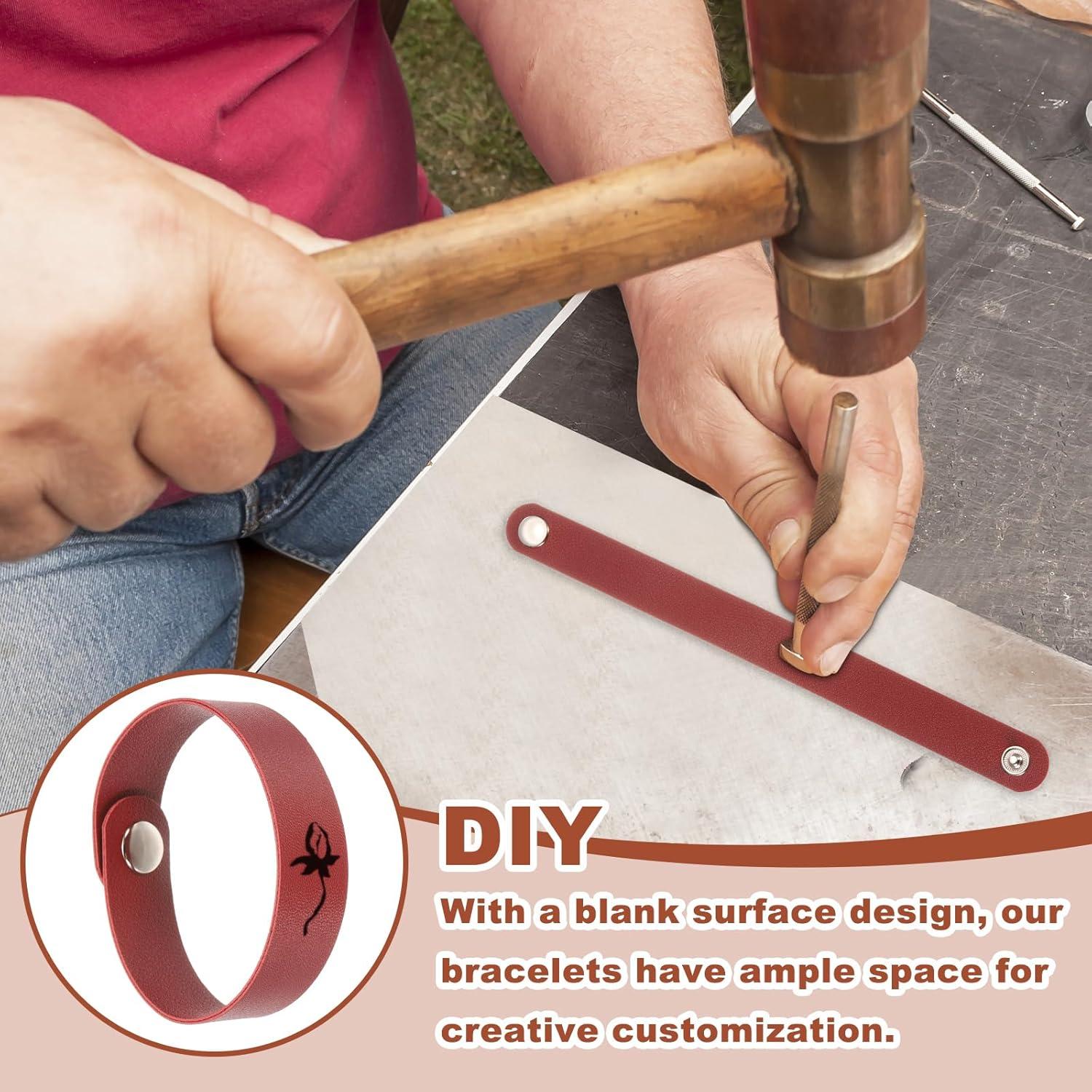 Pulseras de Cuero Ajustables MECCANIXITY 20 Pcs DIY 20cm