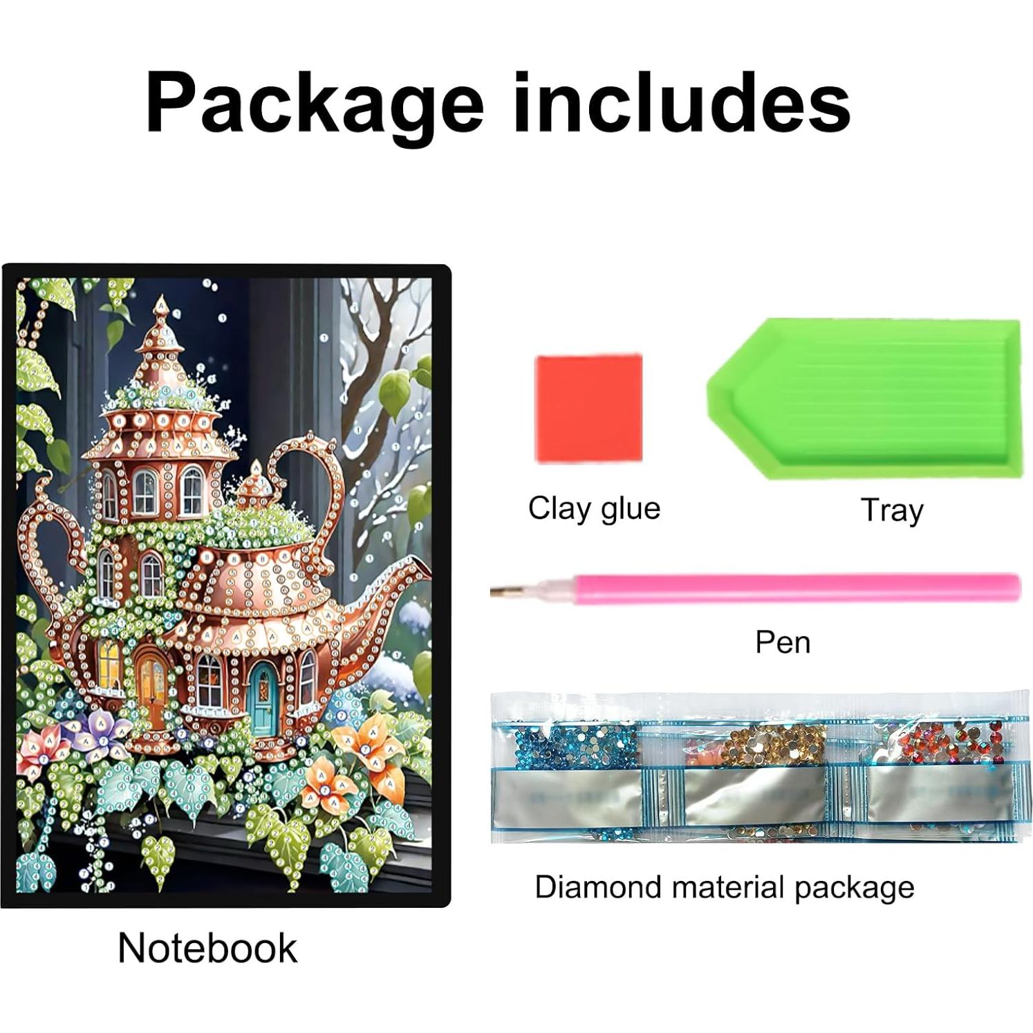 Cuaderno de Pintura con Diamantes JISHSHAY 21x14.5cm DIY