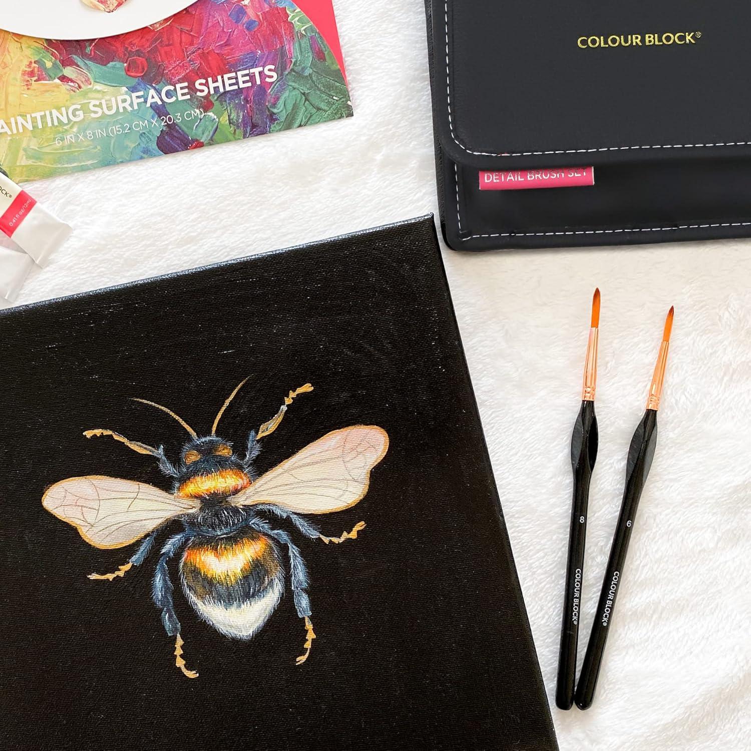 Set de Pinceles de Artista 12 Piezas Colour Block en Estuche de Cuero