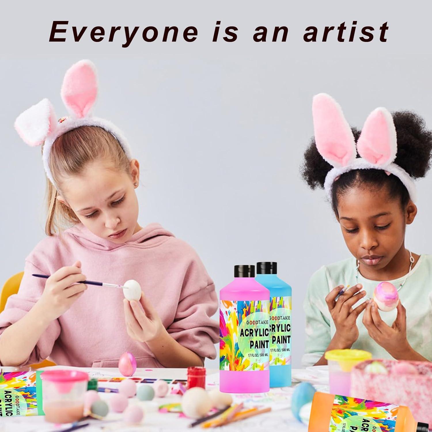 Pintura Acrílica Azul Cielo GOODTAKE 500 ml, No Tóxica