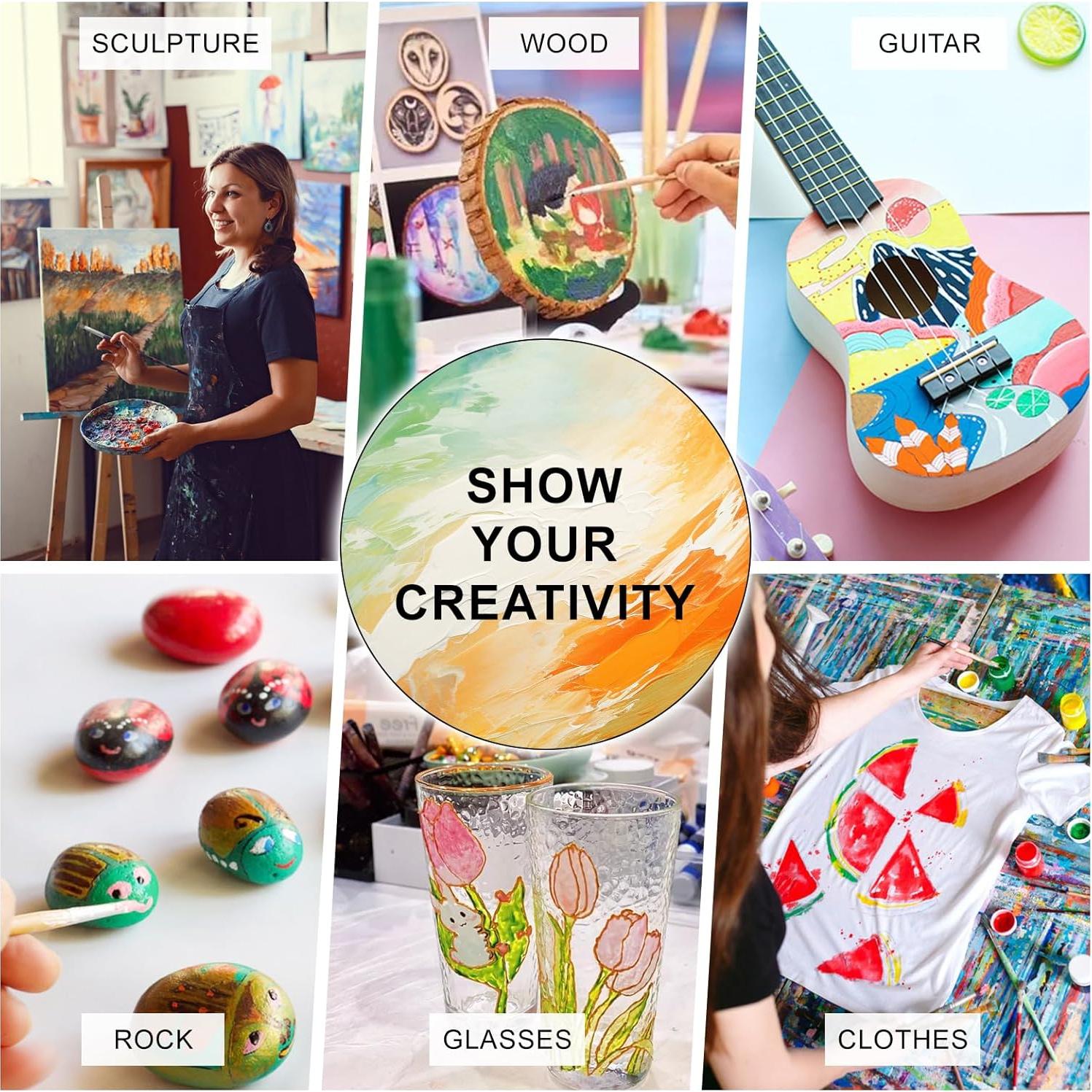 Pintura Acrílica Azul Cielo GOODTAKE 500 ml, No Tóxica