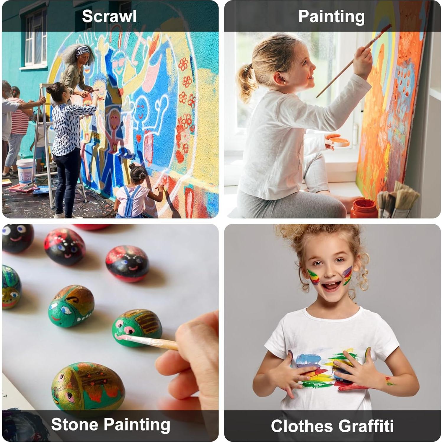 Pintura Acrílica Azul Cielo GOODTAKE 500 ml, No Tóxica