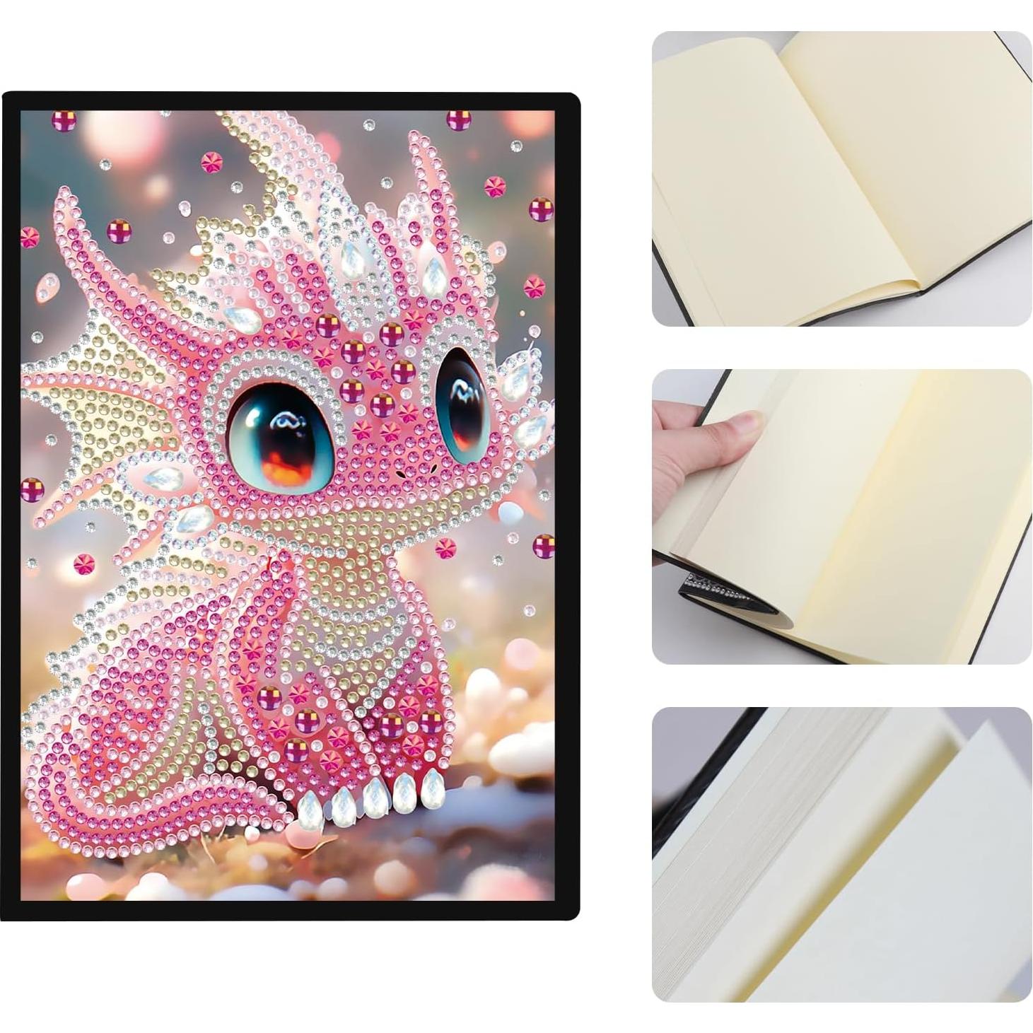 Cuaderno de Arte de Diamante JISHSHAY Dragón A5 50 Hojas