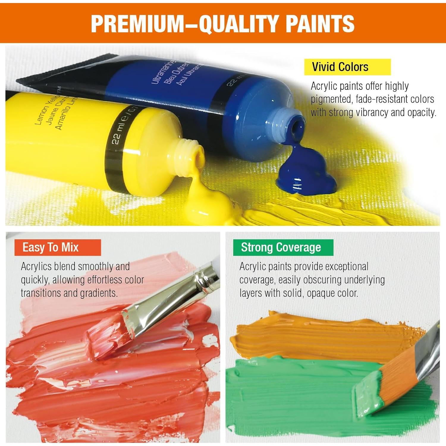 Juego de Pintura Acrílica Artbreezing 24 Piezas 22 ml