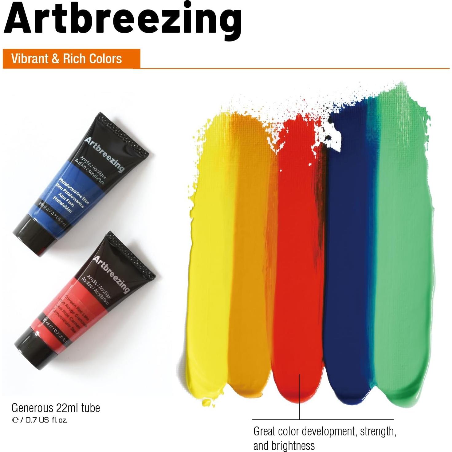 Juego de Pintura Acrílica Artbreezing 24 Piezas 22 ml