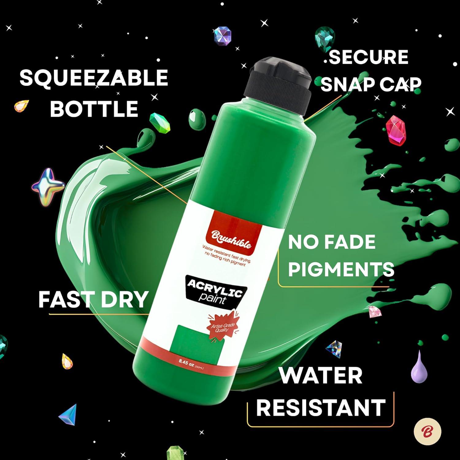 Juego de Pintura Acrílica Brushible 8 Colores 250ml con Pinceles