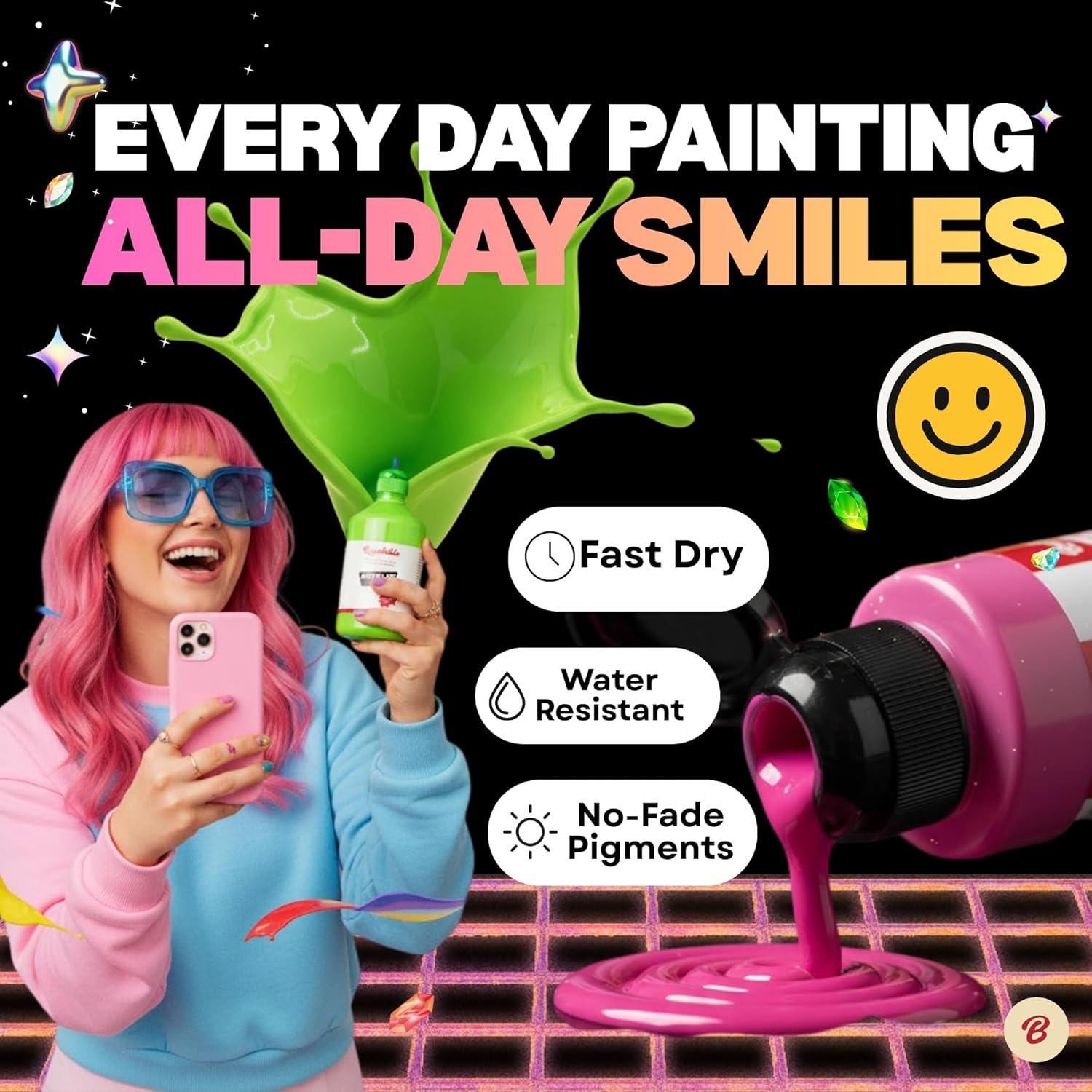 Juego de Pintura Acrílica Brushible 12 Colores 120ml