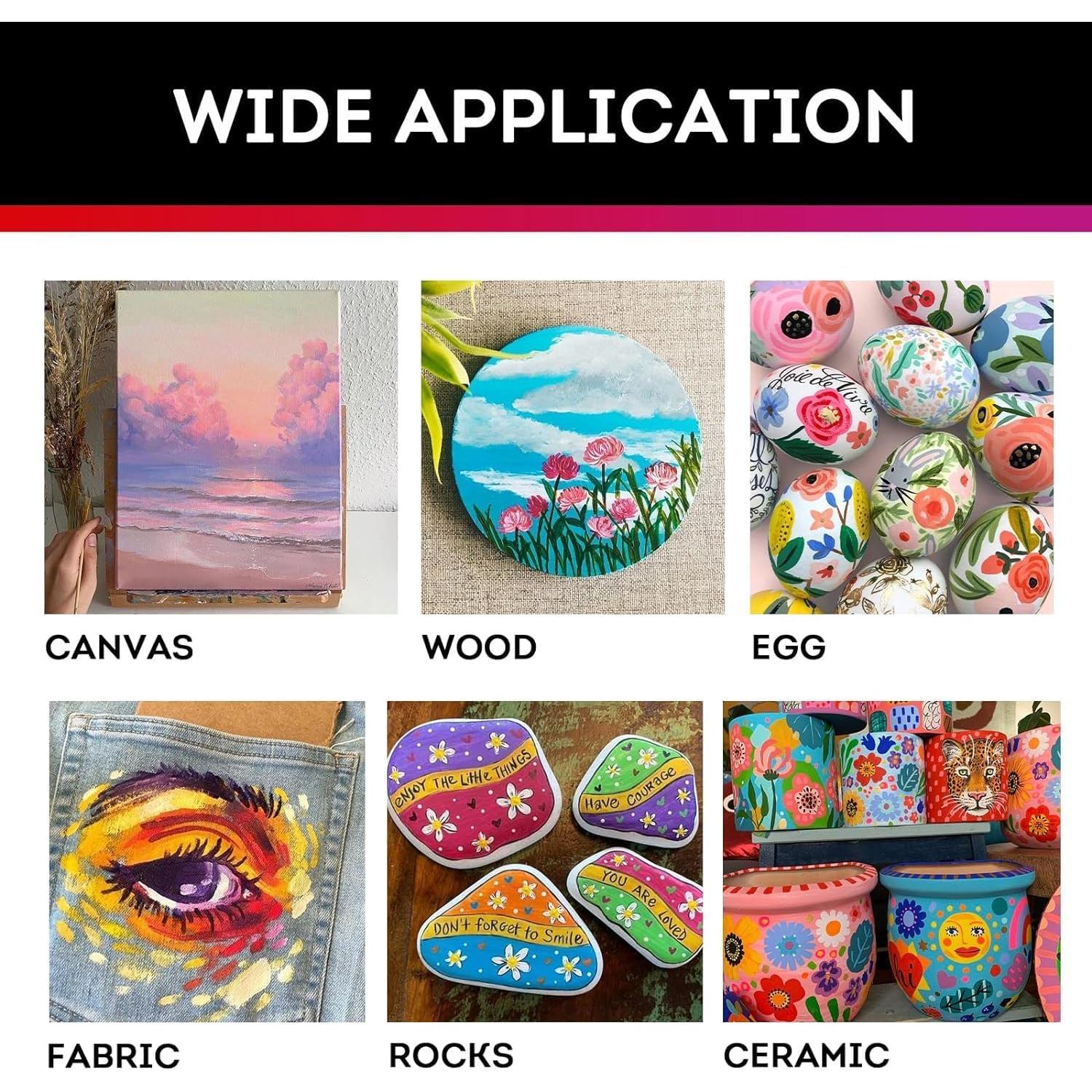 Set de Pintura Acrílica ABEIER 15 Colores 473ml Mate No Tóxica