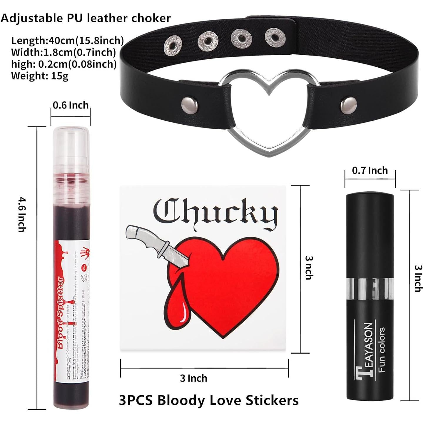 Kit de Maquillaje de Novia Gótica Halloween Go Ho - 4 Piezas