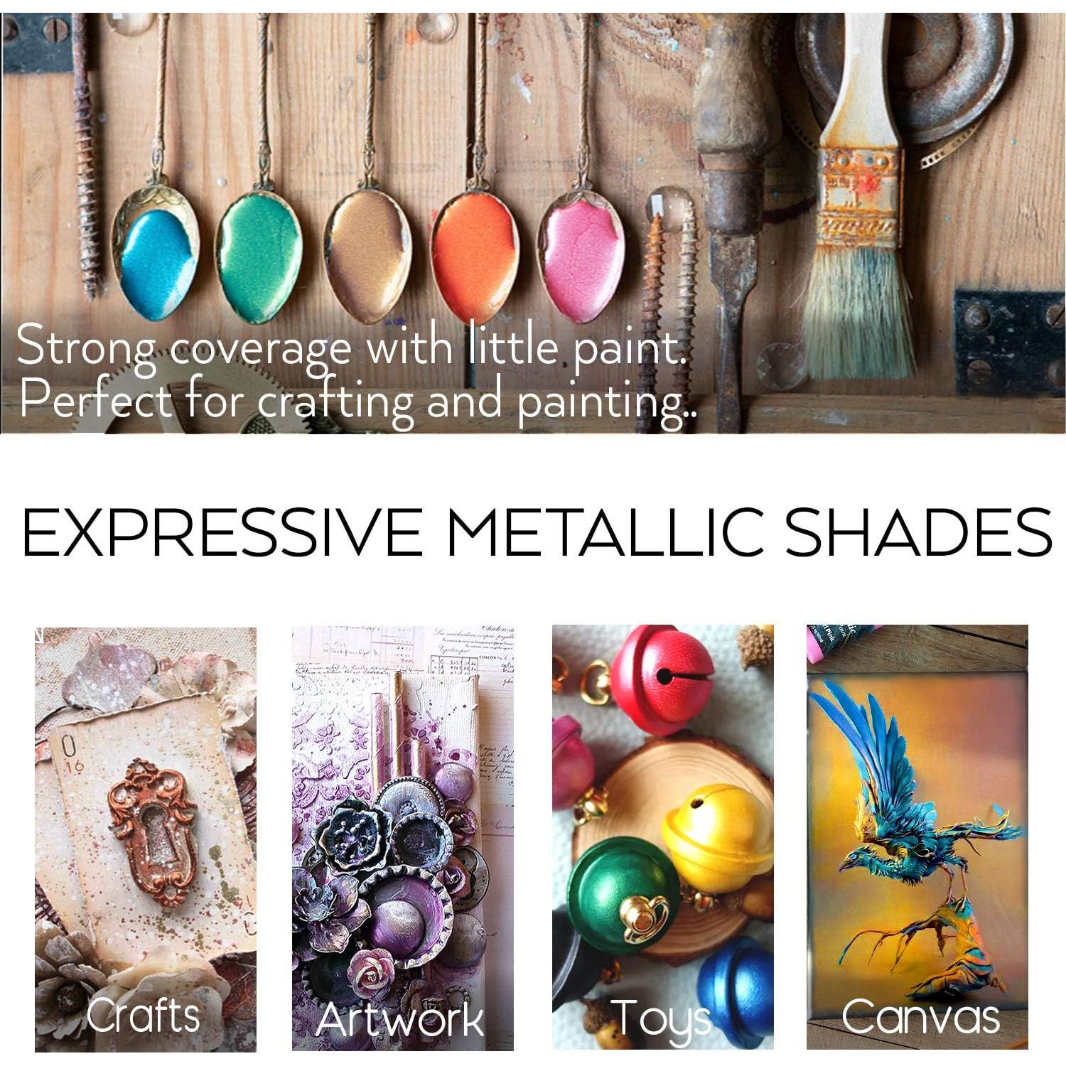 Juego de Pintura Acrílica Metálica HissiCo 30 Colores 60 ml