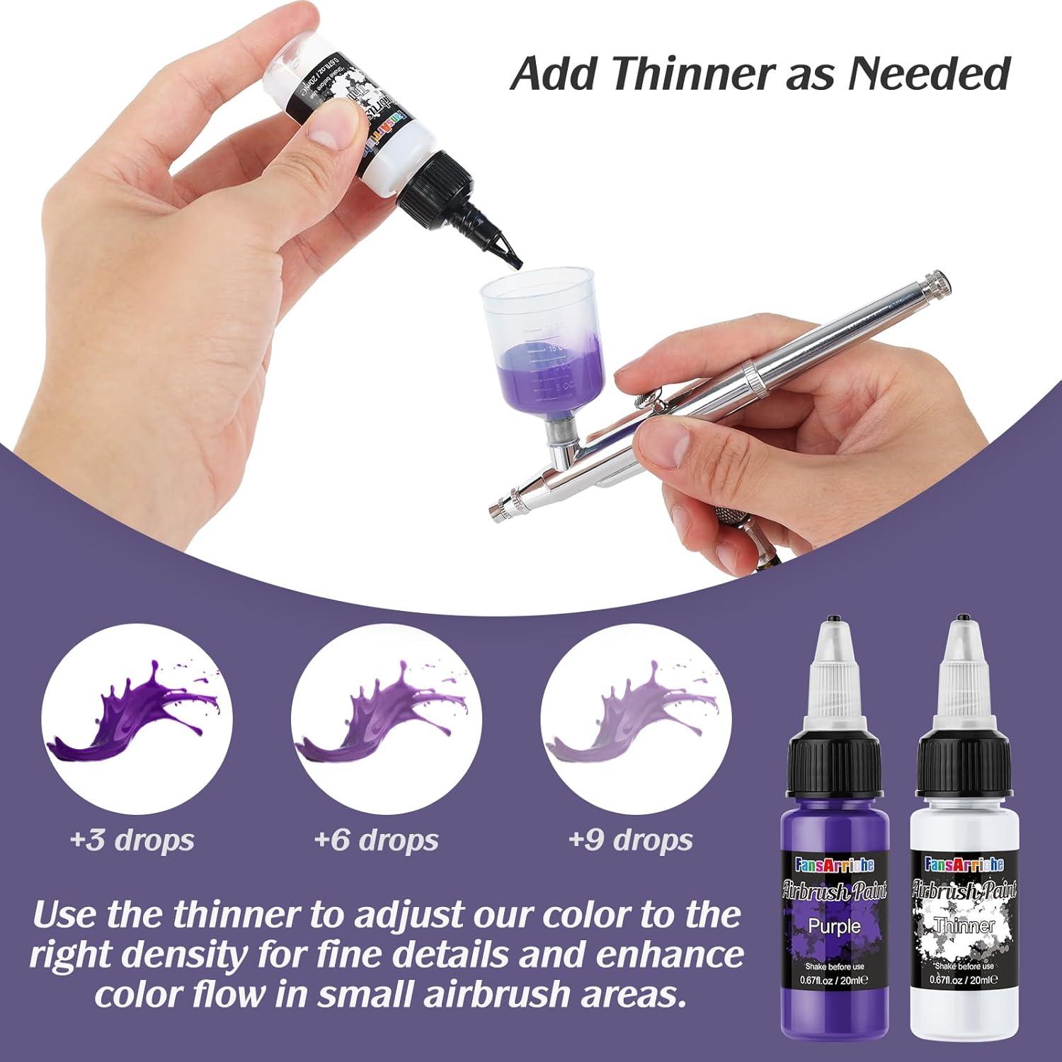 Set de Pintura Acrílica para Aerógrafo FansArriche 44 Colores 20 ml