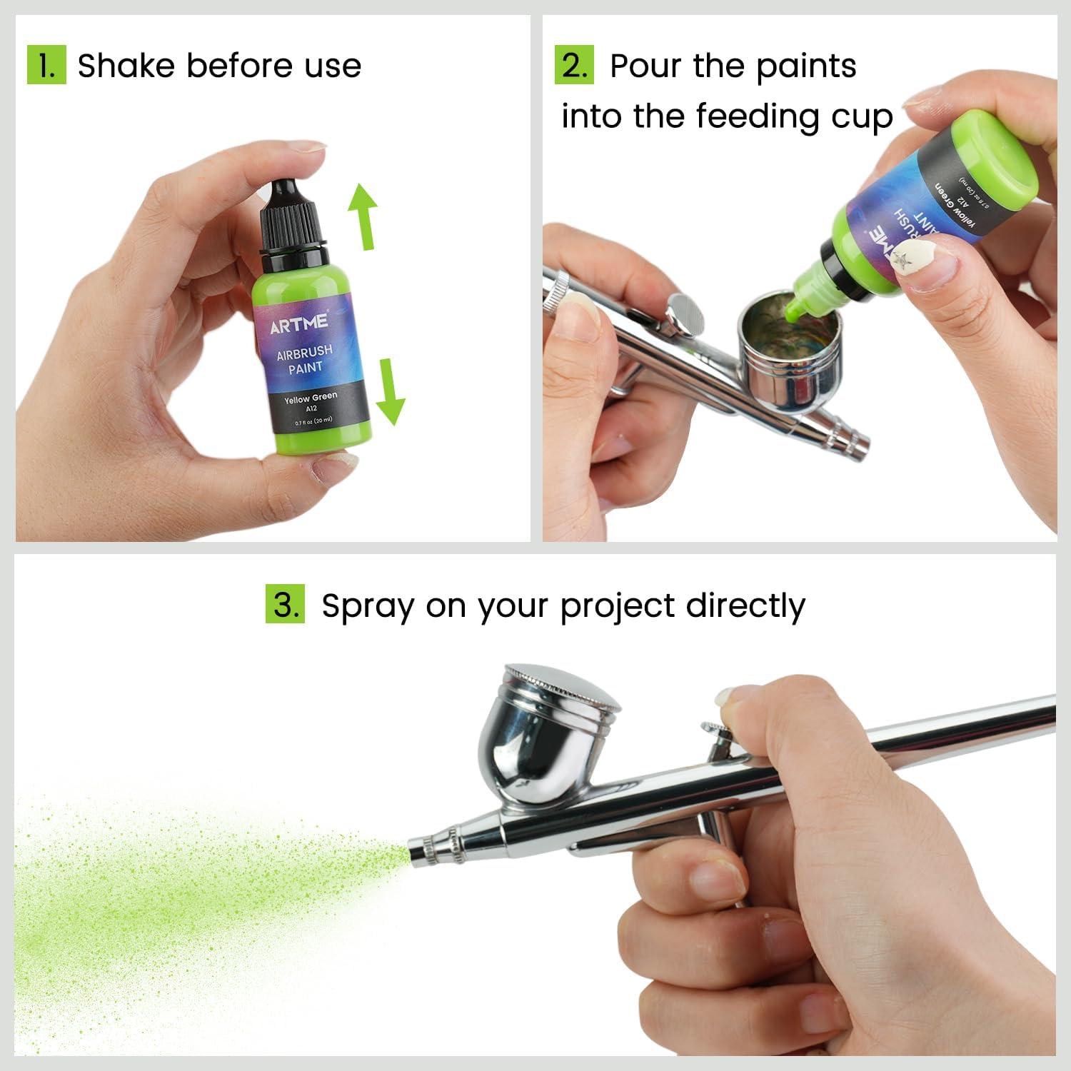 Set de Pintura Aerográfica ARTME 42 Colores Acrílico 20ml