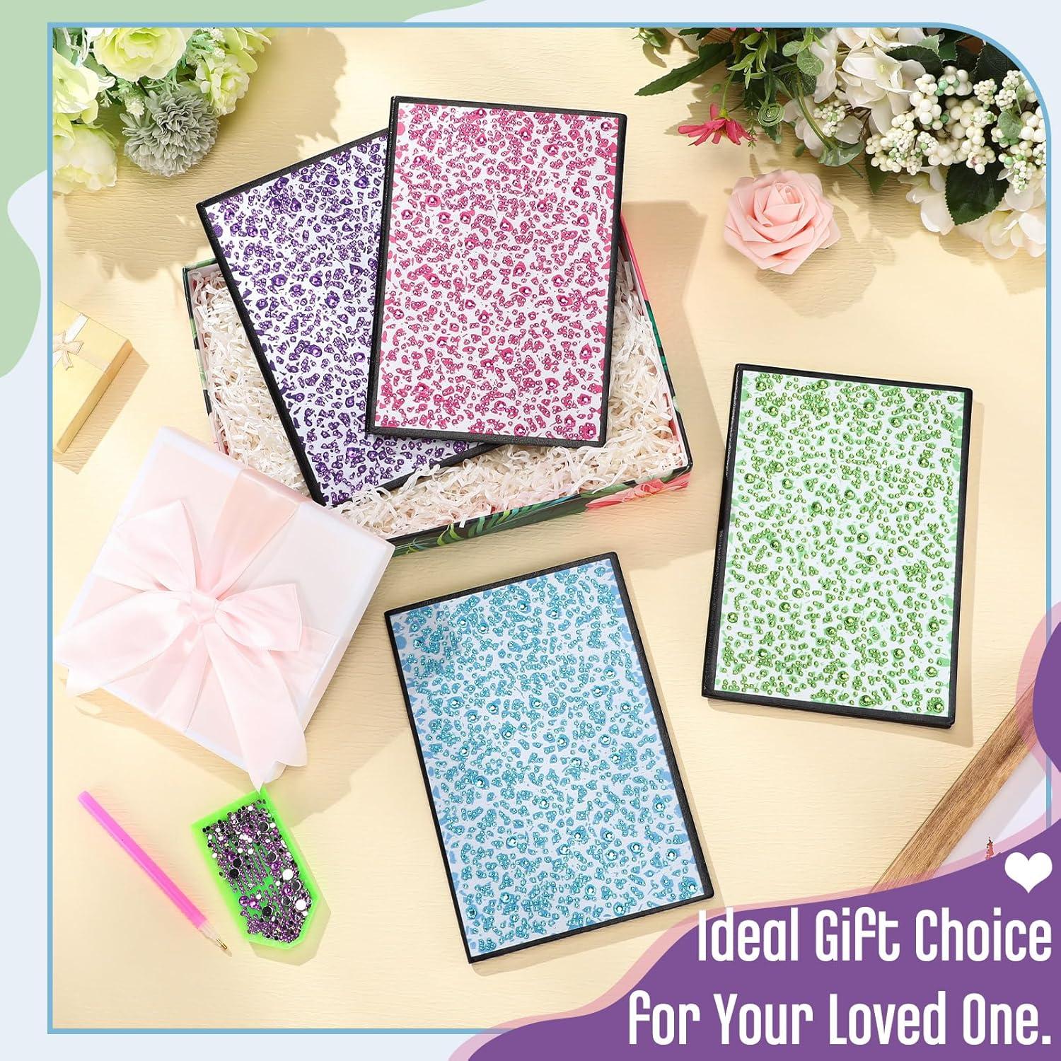 Kit de Cuadernos de Pintura de Diamante Mooliwe 4 Pcs A5