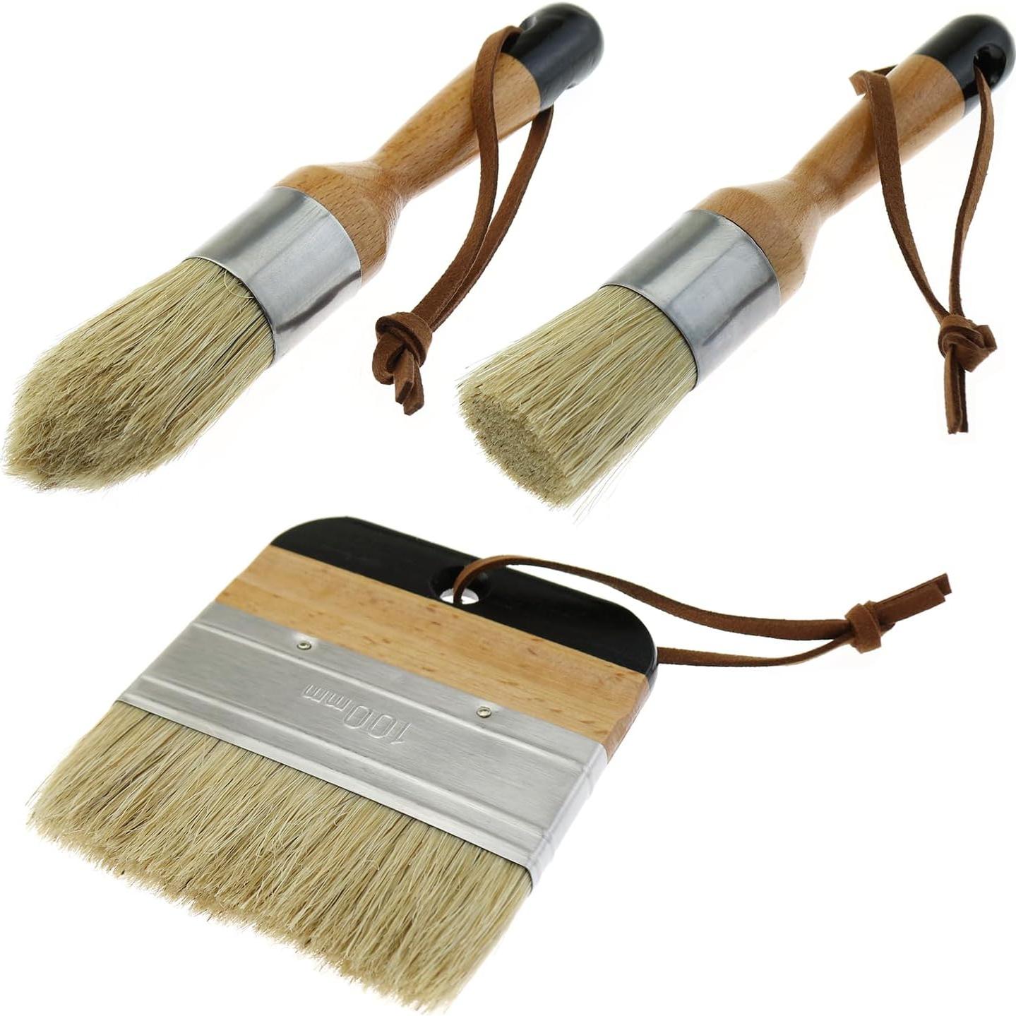 Juego de Pinceles para Pintura de Cera LUORNG 3 Piezas