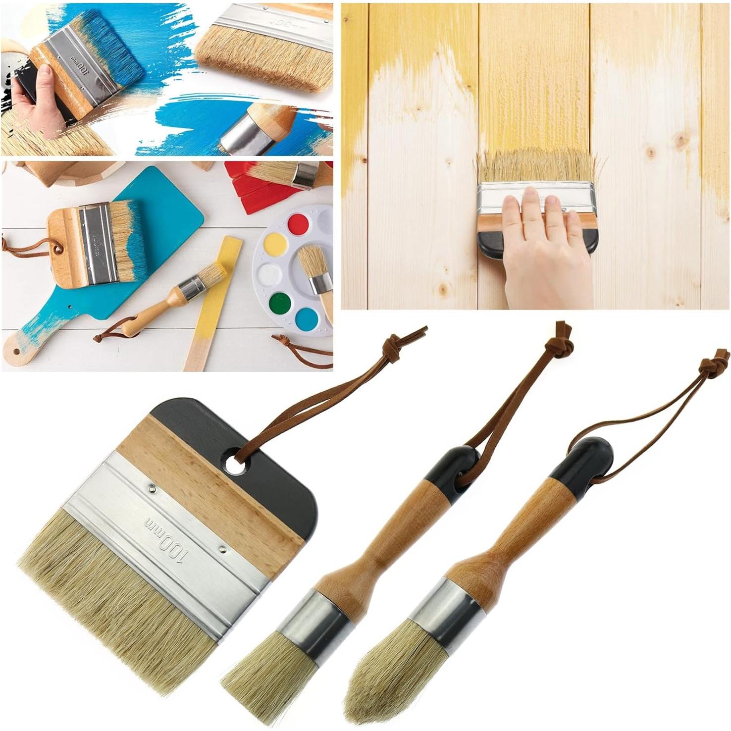 Juego de Pinceles para Pintura de Cera LUORNG 3 Piezas