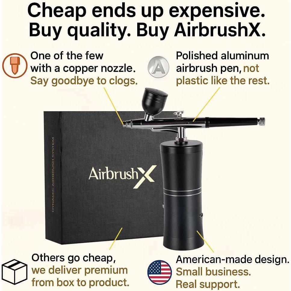 Kit de Aerógrafo AirbrushX con Compresor Inalámbrico