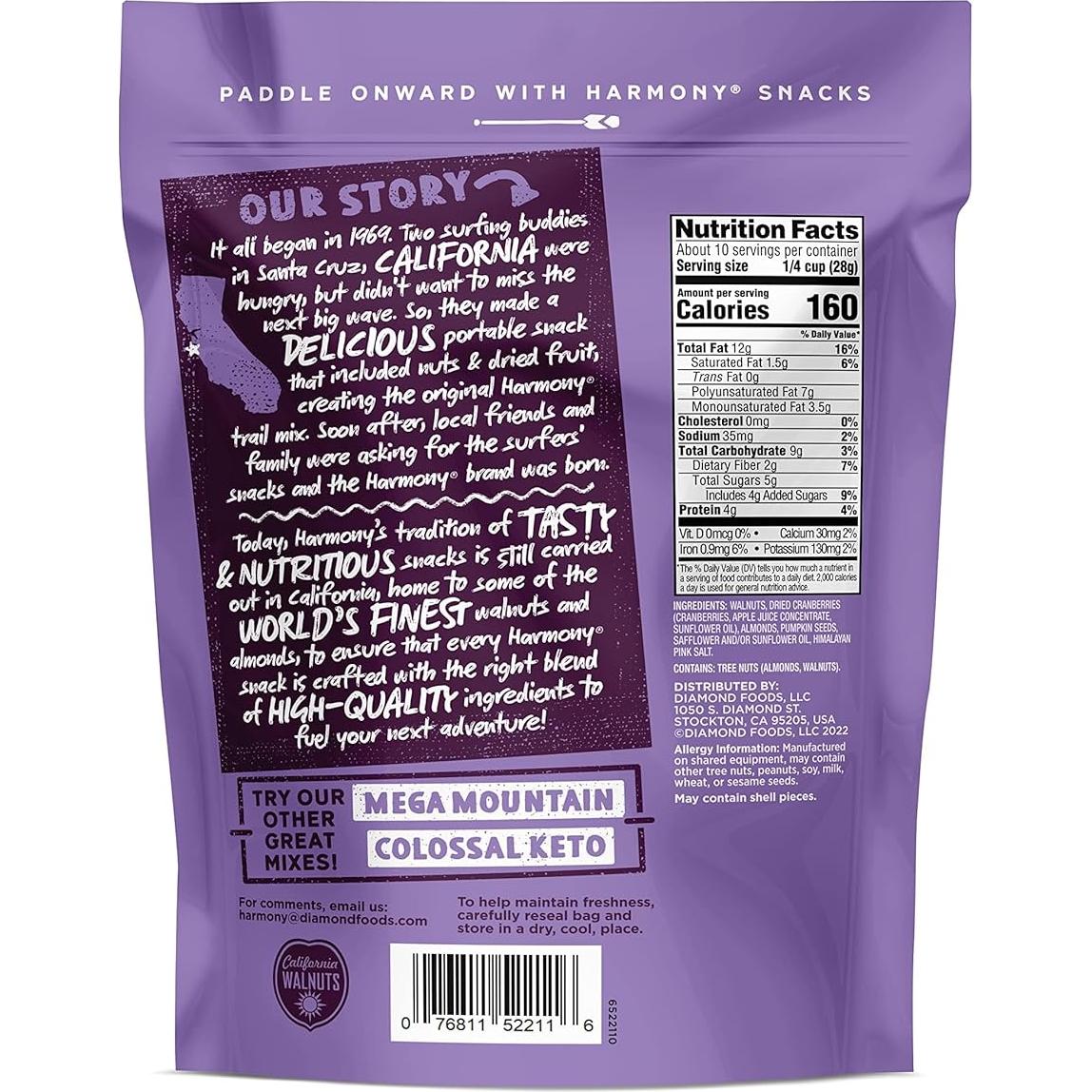 Mezcla de Frutos Secos Harmony Diamond 283.5 g Omega-3